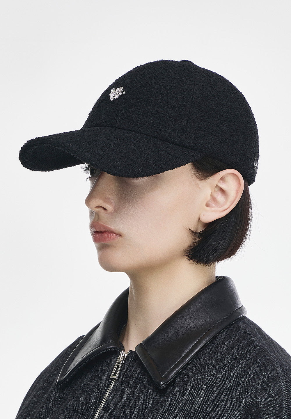 HEART JEWEL TWEED BALL CAP