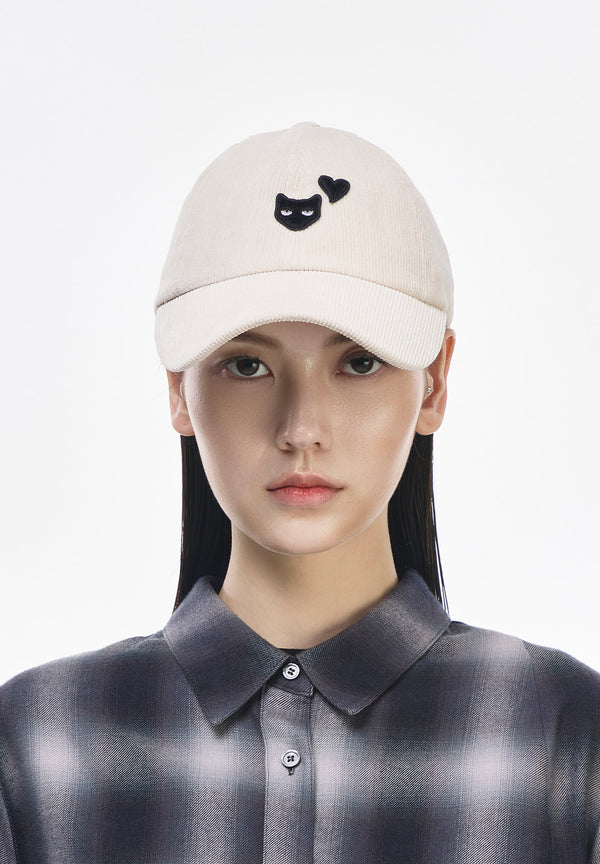 CASQUETTE EN CORDUROY PANTHÈRE D'AMOUR