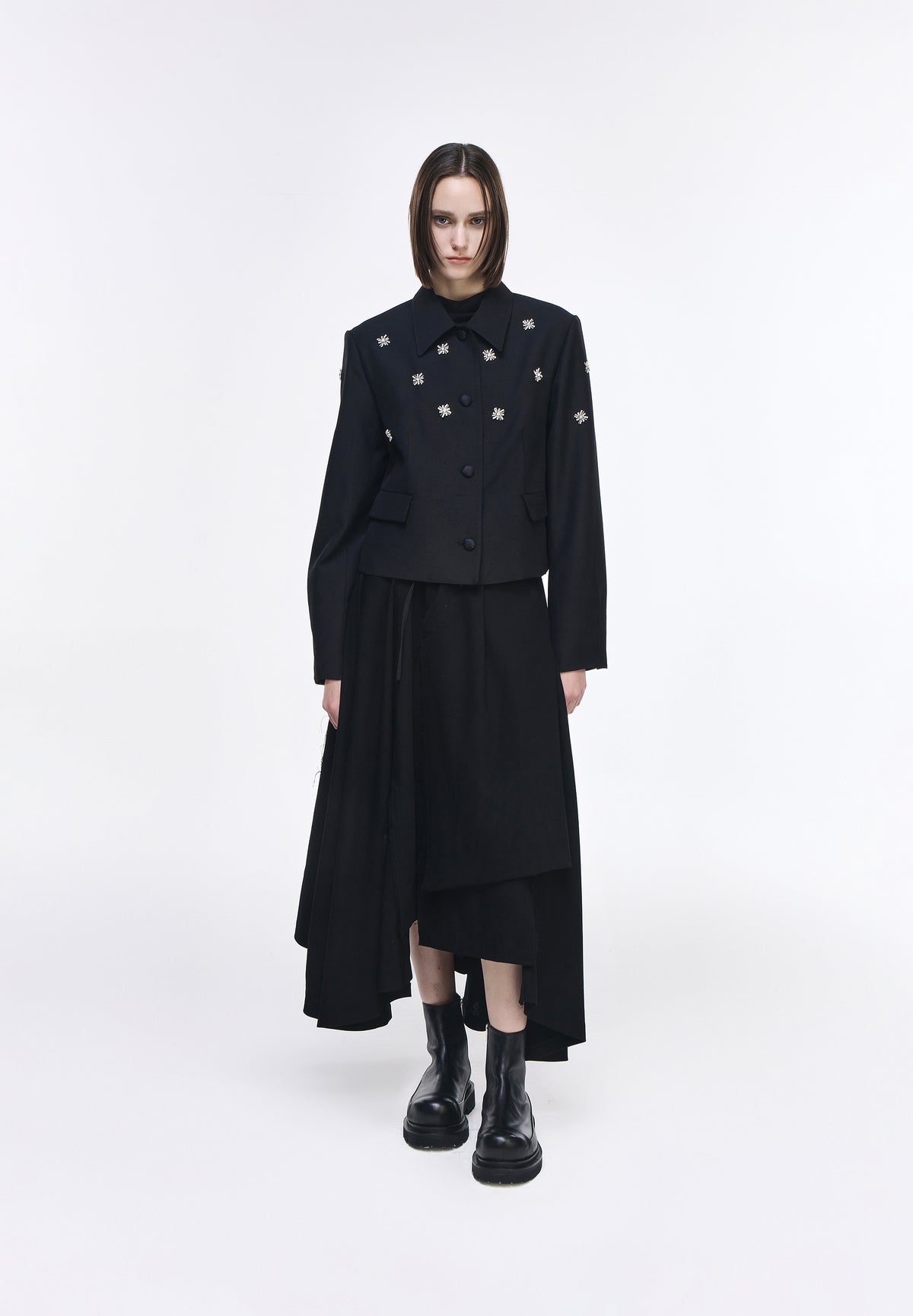 JACQUARD JEWELED JACKET