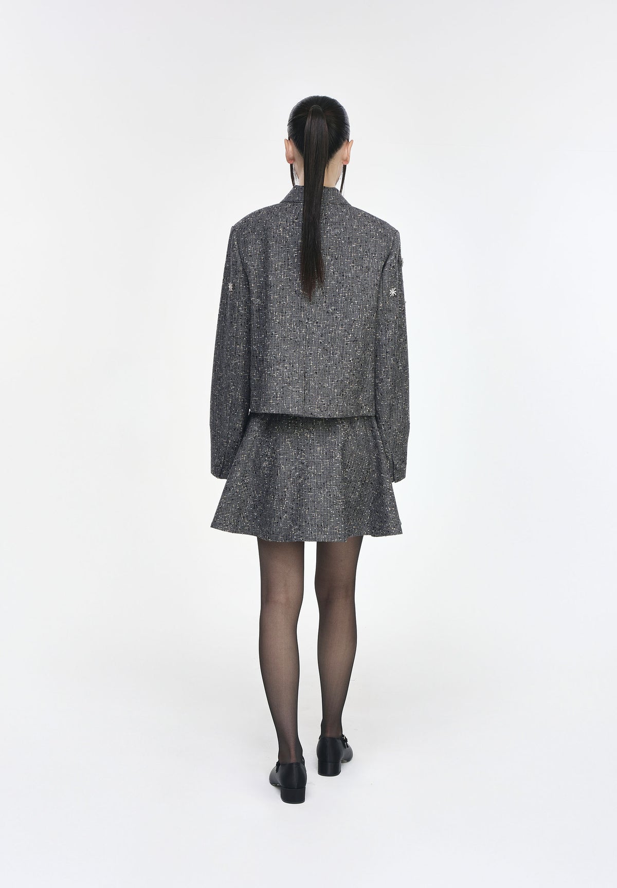 JACQUARD JEWELED JACKET