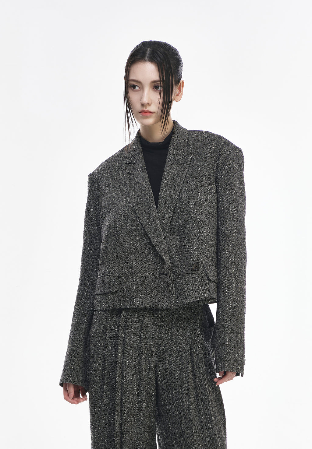 LAYERED CROP JACKET