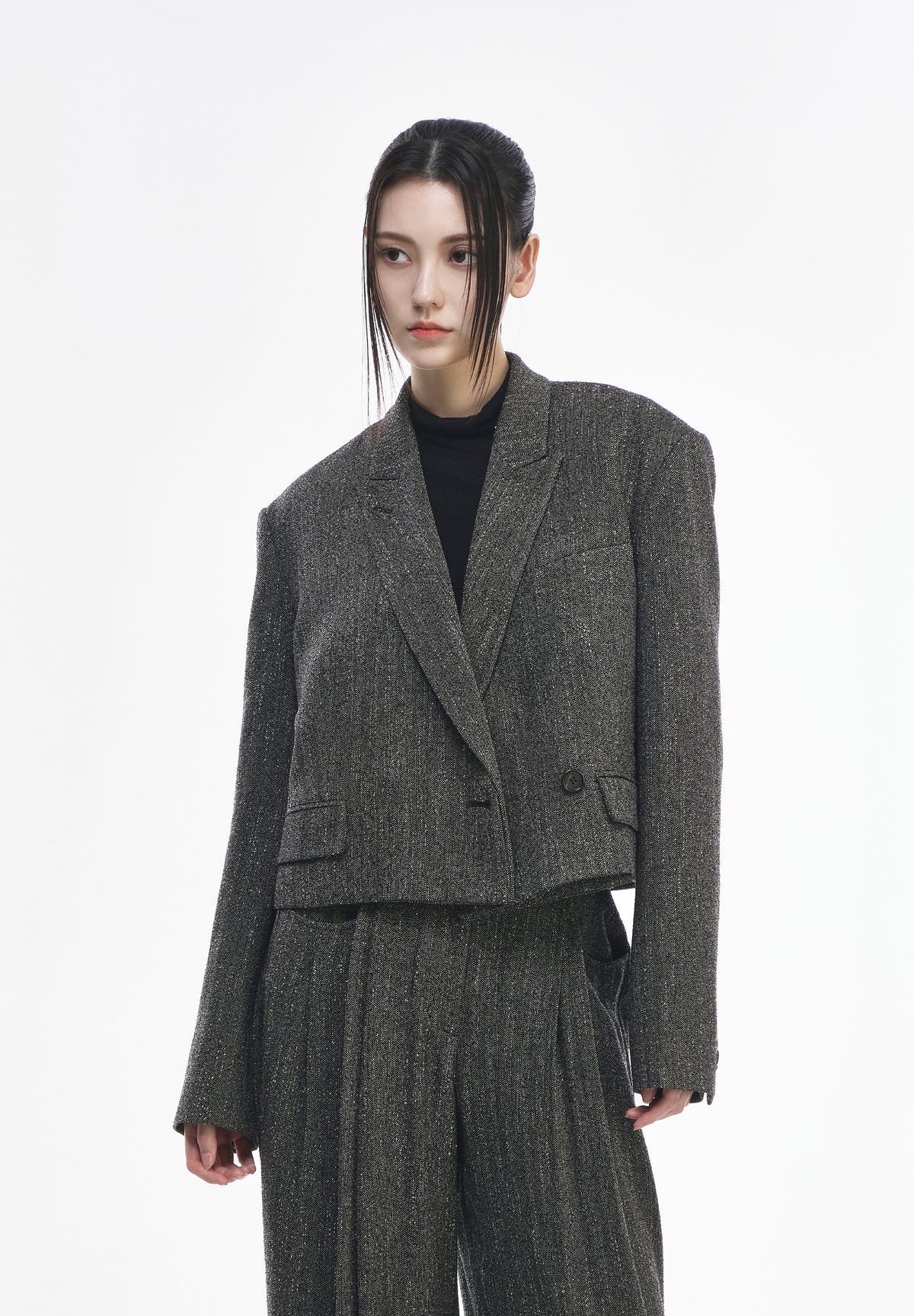 LAYERED CROP JACKET