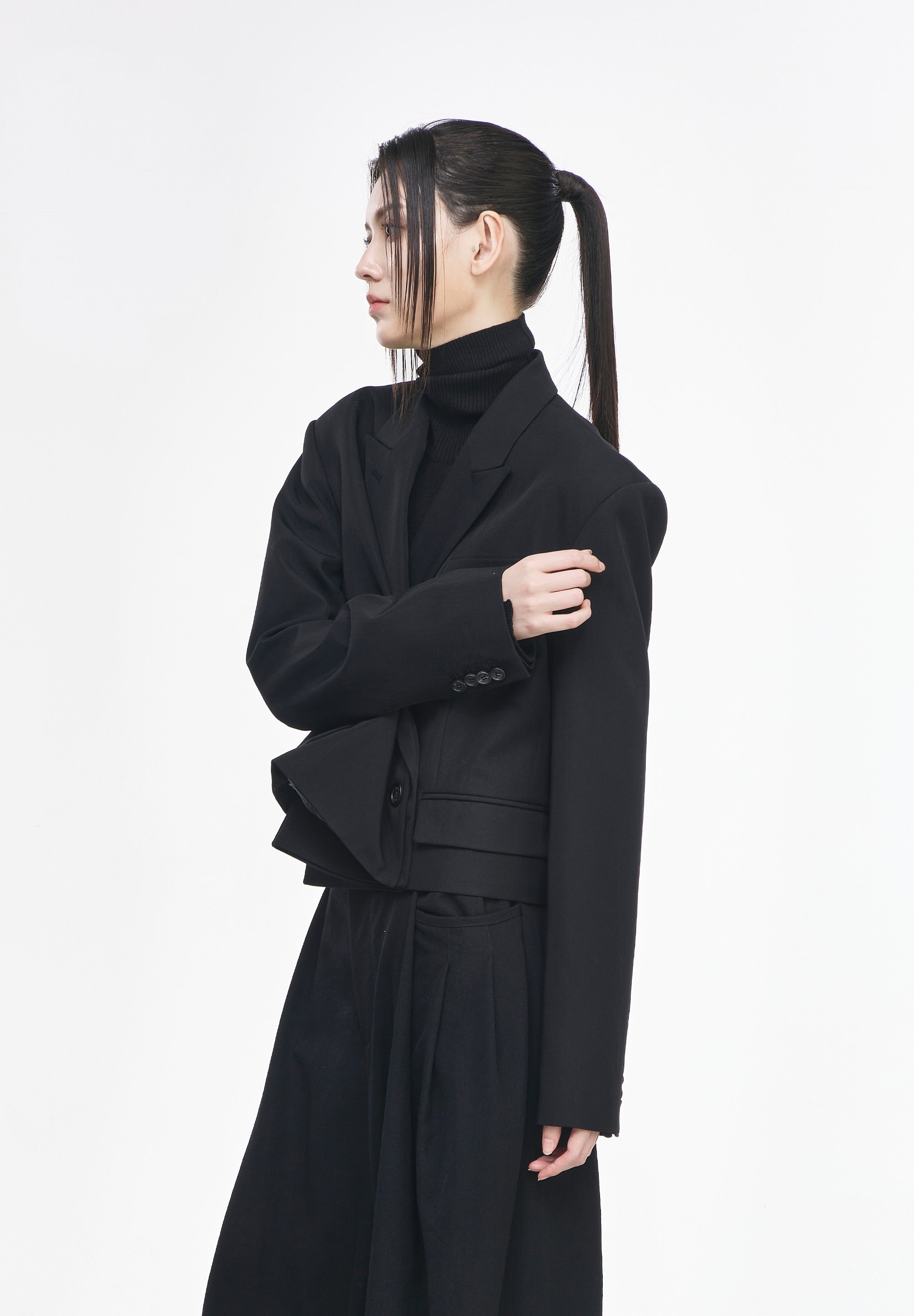 LAYERED CROP JACKET