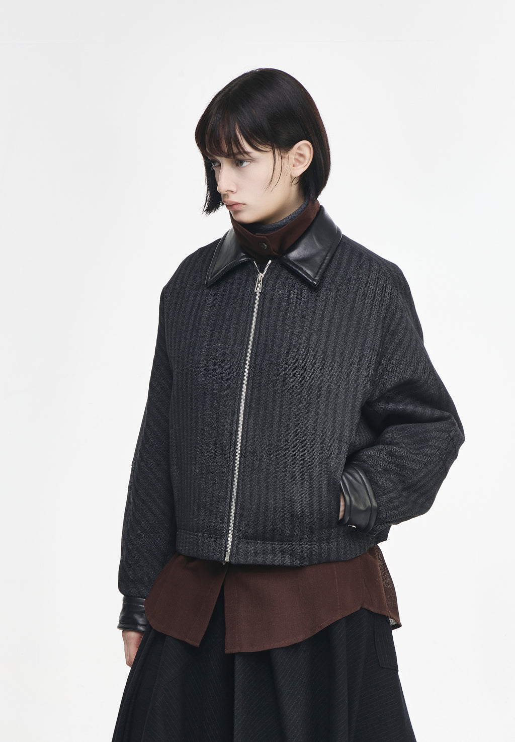 HERRINGBONE STRIPE DOLMAN JUMPER