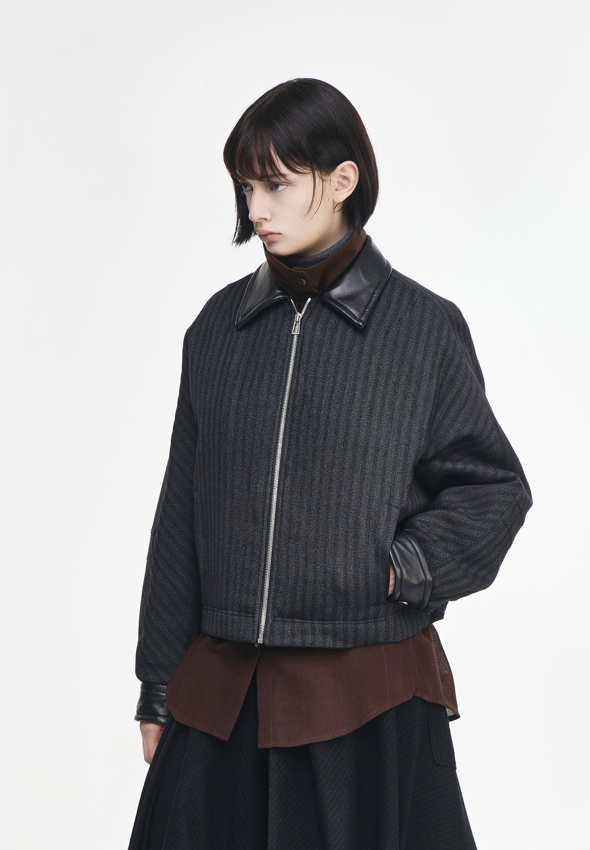 HERRINGBONE STRIPE DOLMAN JUMPER