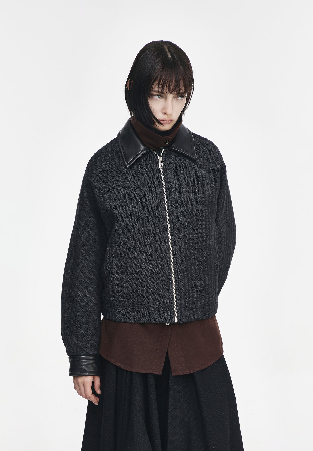 HERRINGBONE STRIPE DOLMAN JUMPER
