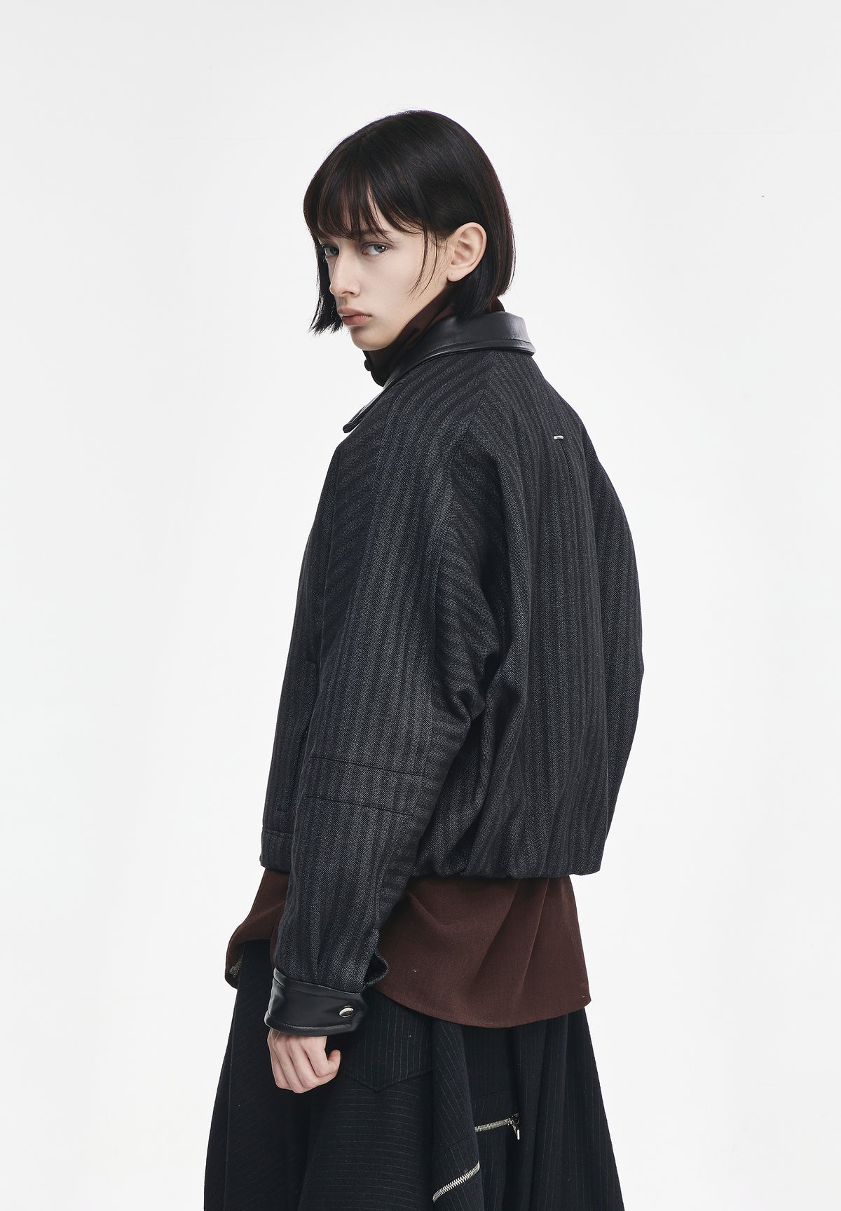 HERRINGBONE STRIPE DOLMAN JUMPER