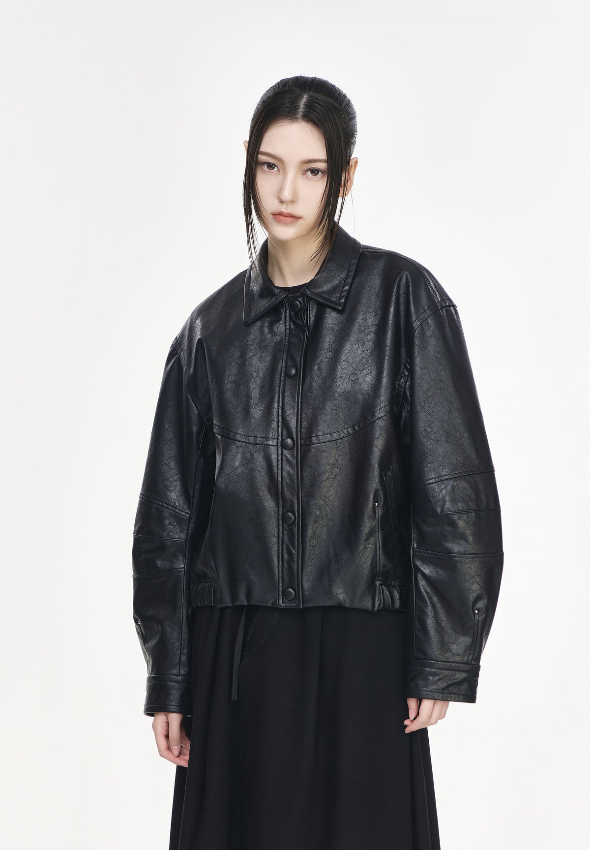 FLUTE LEATHER SHIRT