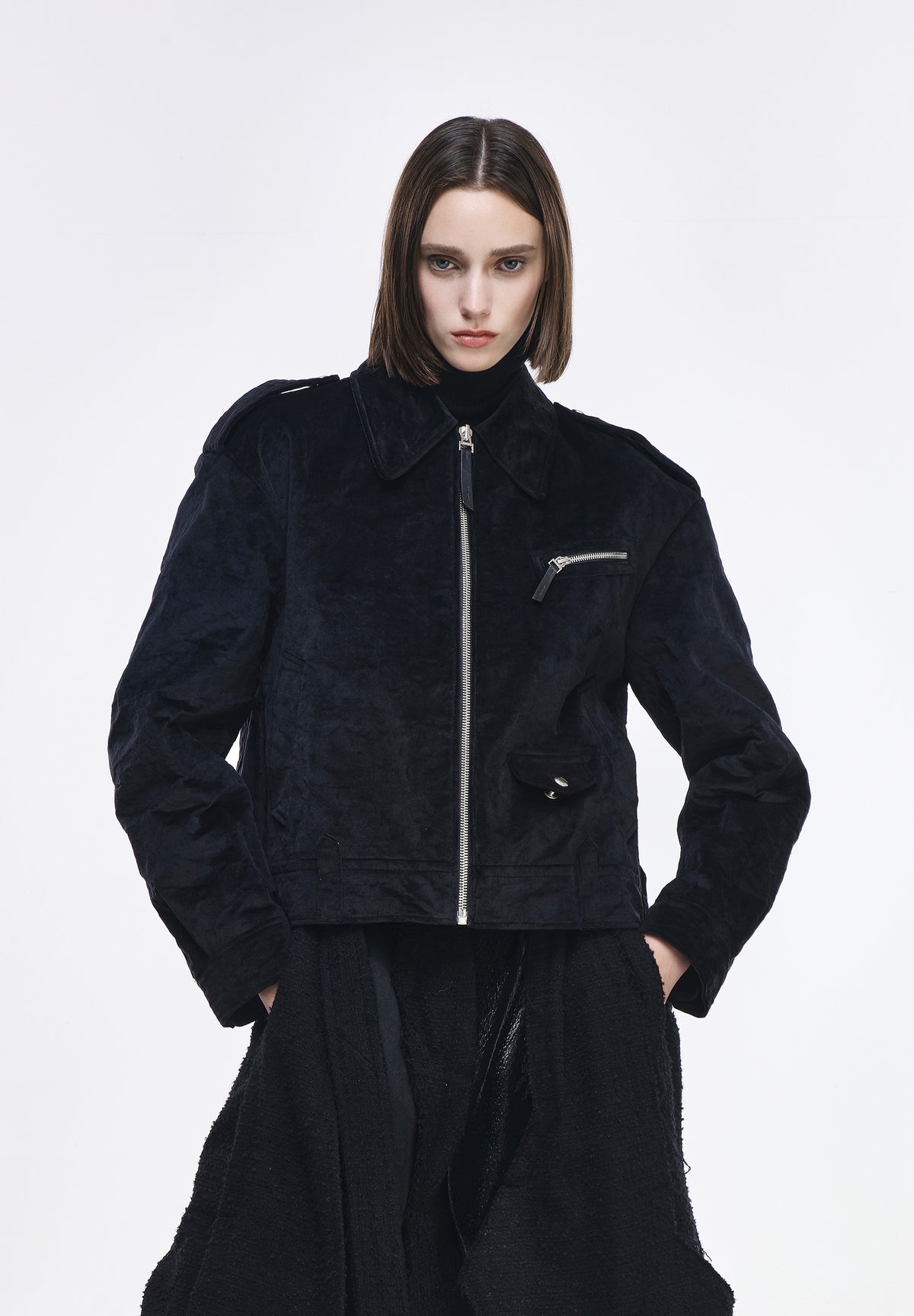 TORQUE EMBROIDERED VELVET JACKET
