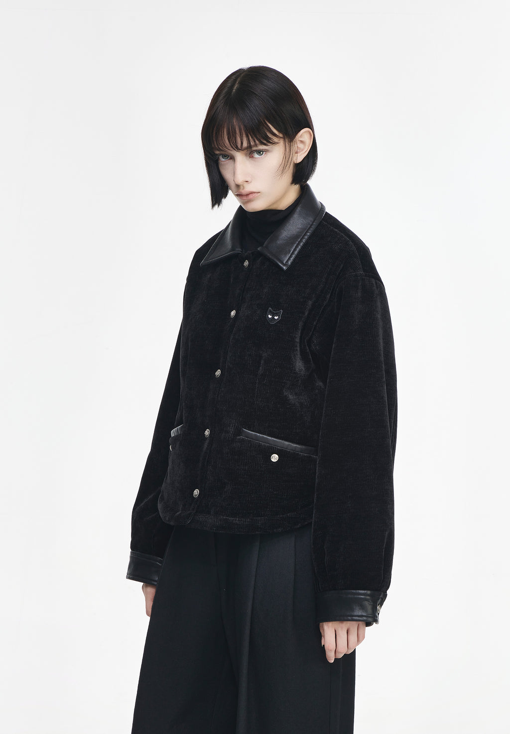 ZZERO VELVET PADDED COLLAR JUMPER