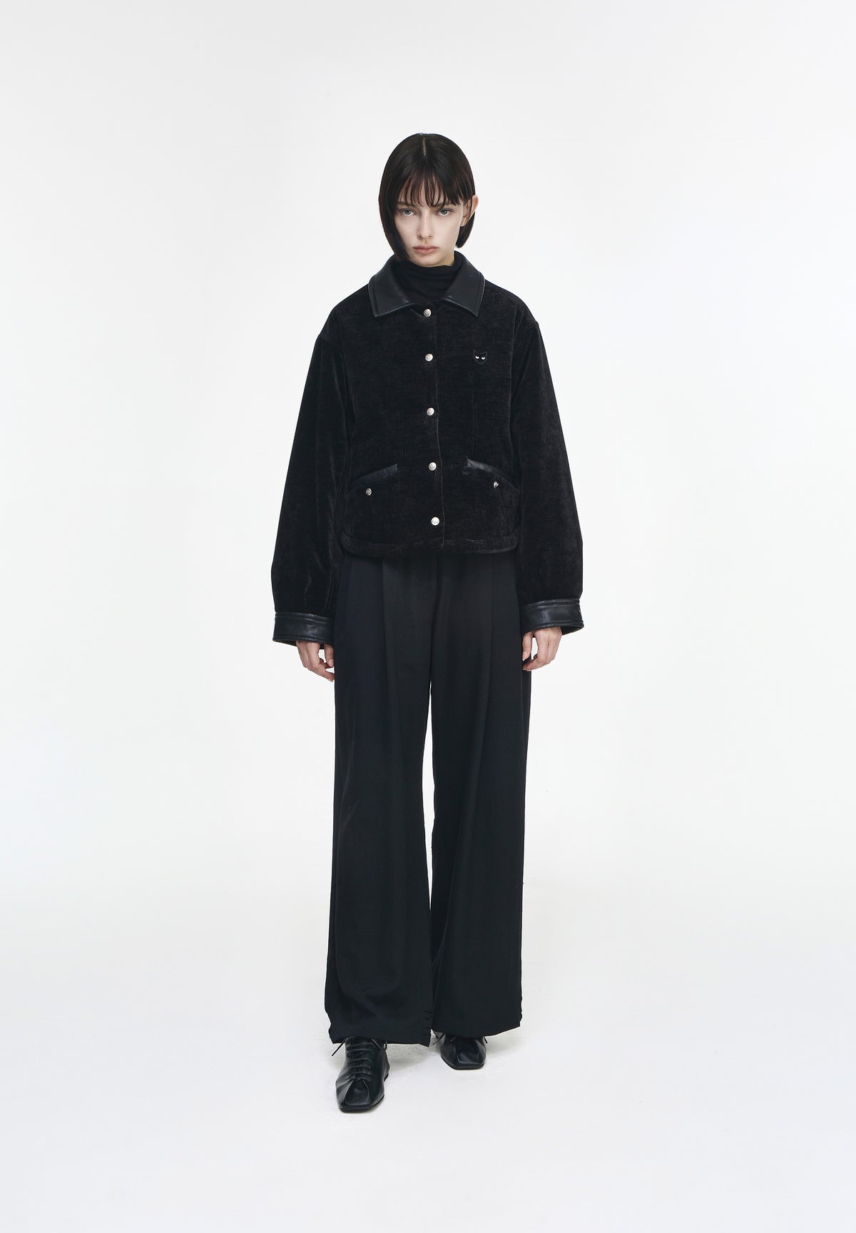 ZZERO VELVET PADDED COLLAR JUMPER