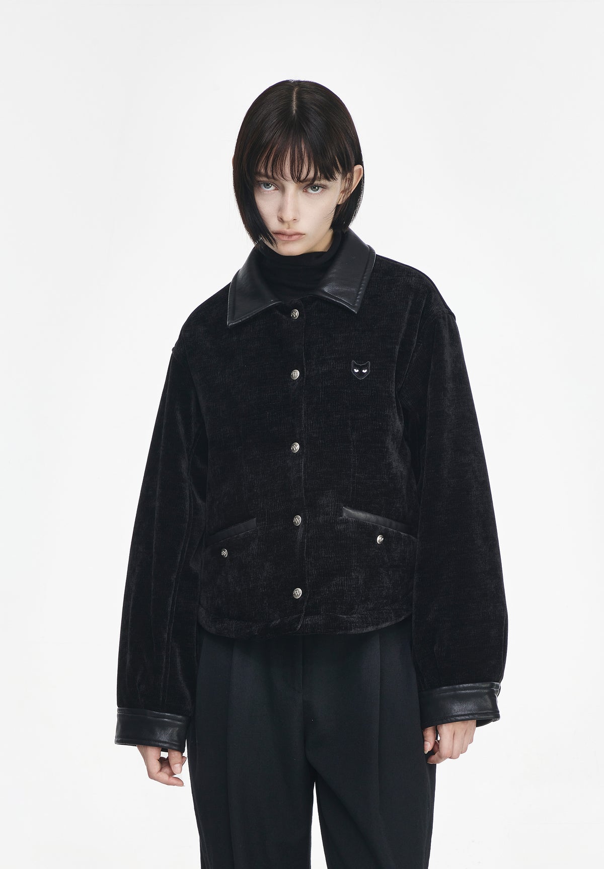 ZZERO VELVET PADDED COLLAR JUMPER