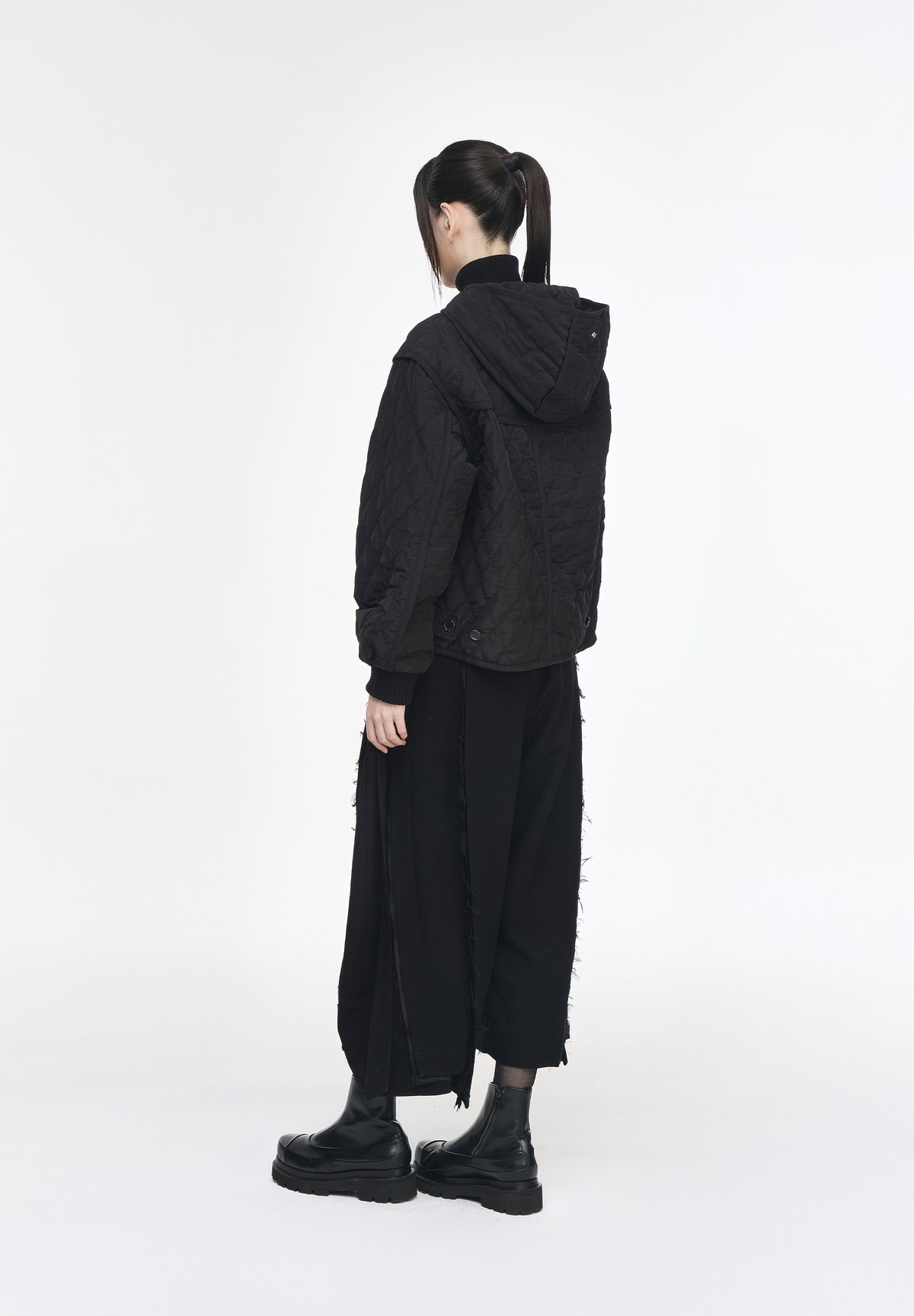 ZZERO PANTHER QUILTING HOOD JUMPER