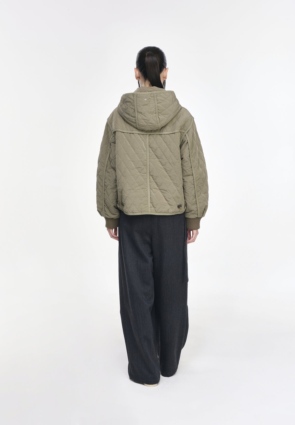 ZZERO PANTHER QUILTING HOOD JUMPER