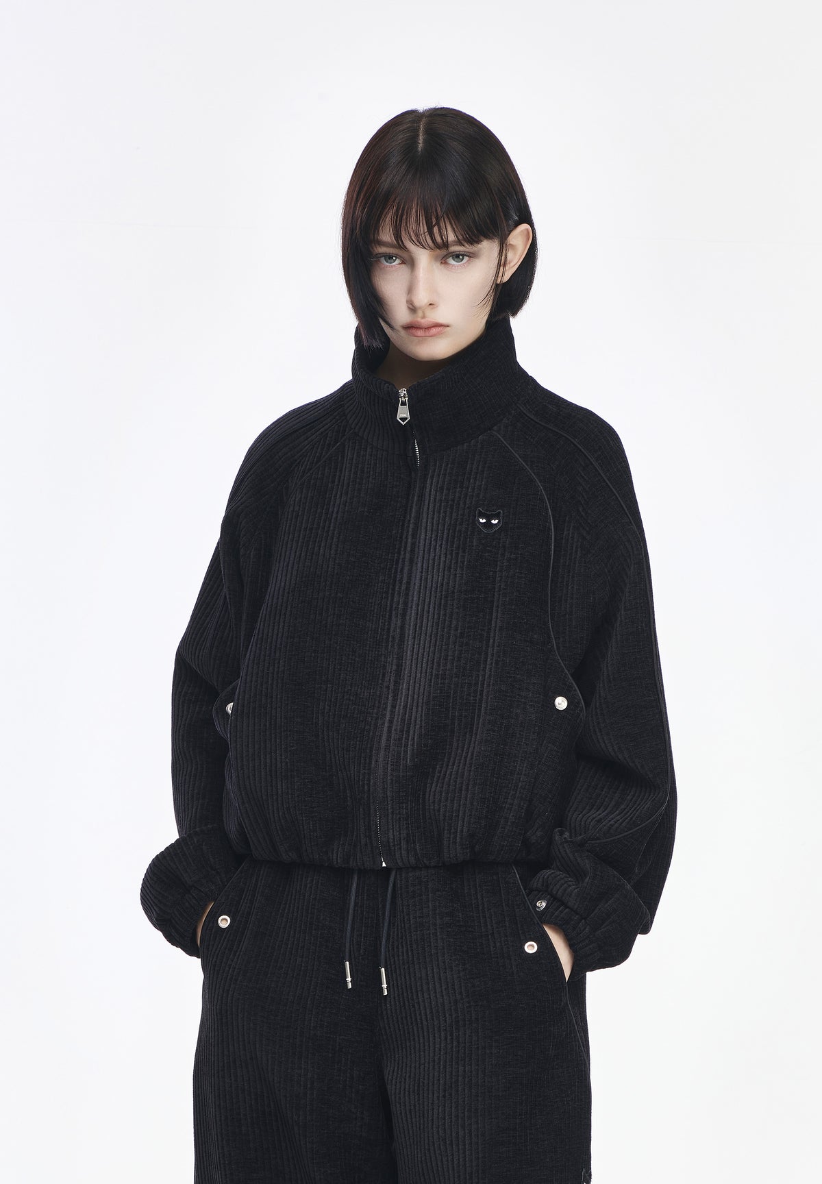 ZZERO FLEECE PANTHER TRACK JUMPER