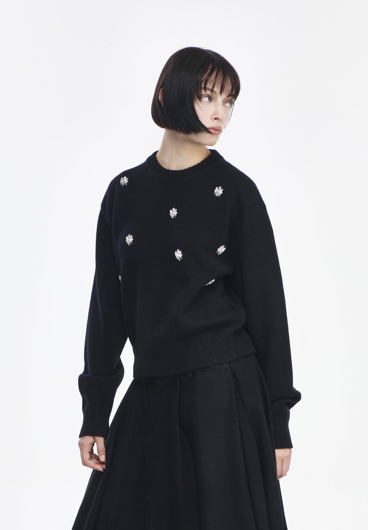 CREST ROUND NECK KNIT