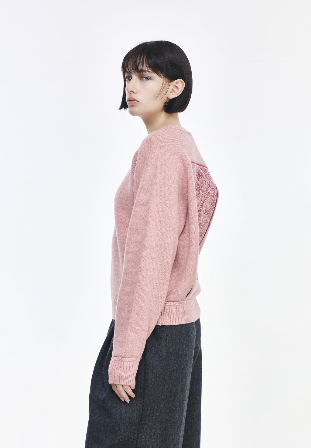 PROTHALAMION EMBROIDERED ROUND NECK KNIT