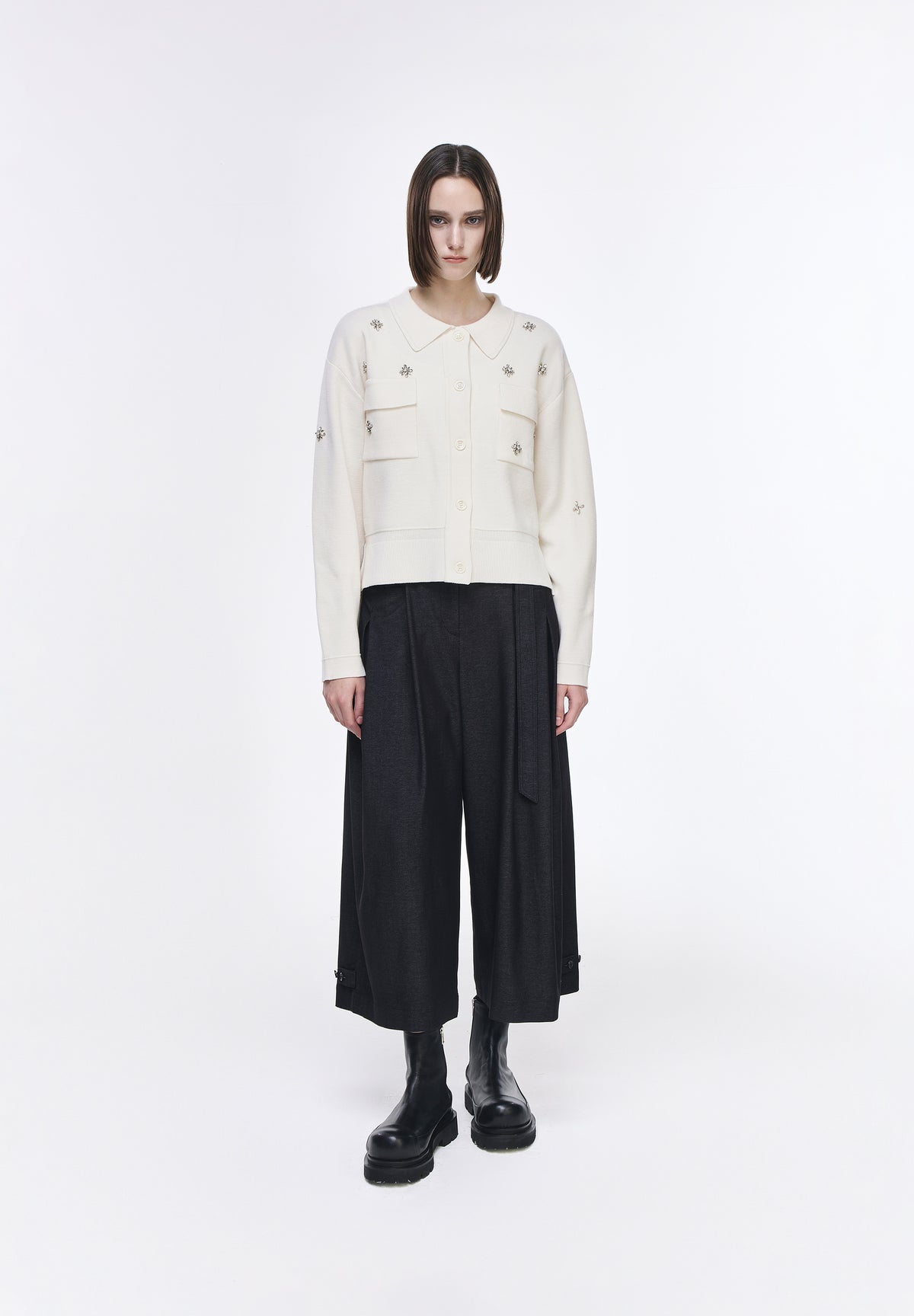 CELESTE KNIT COLLARED JACKET