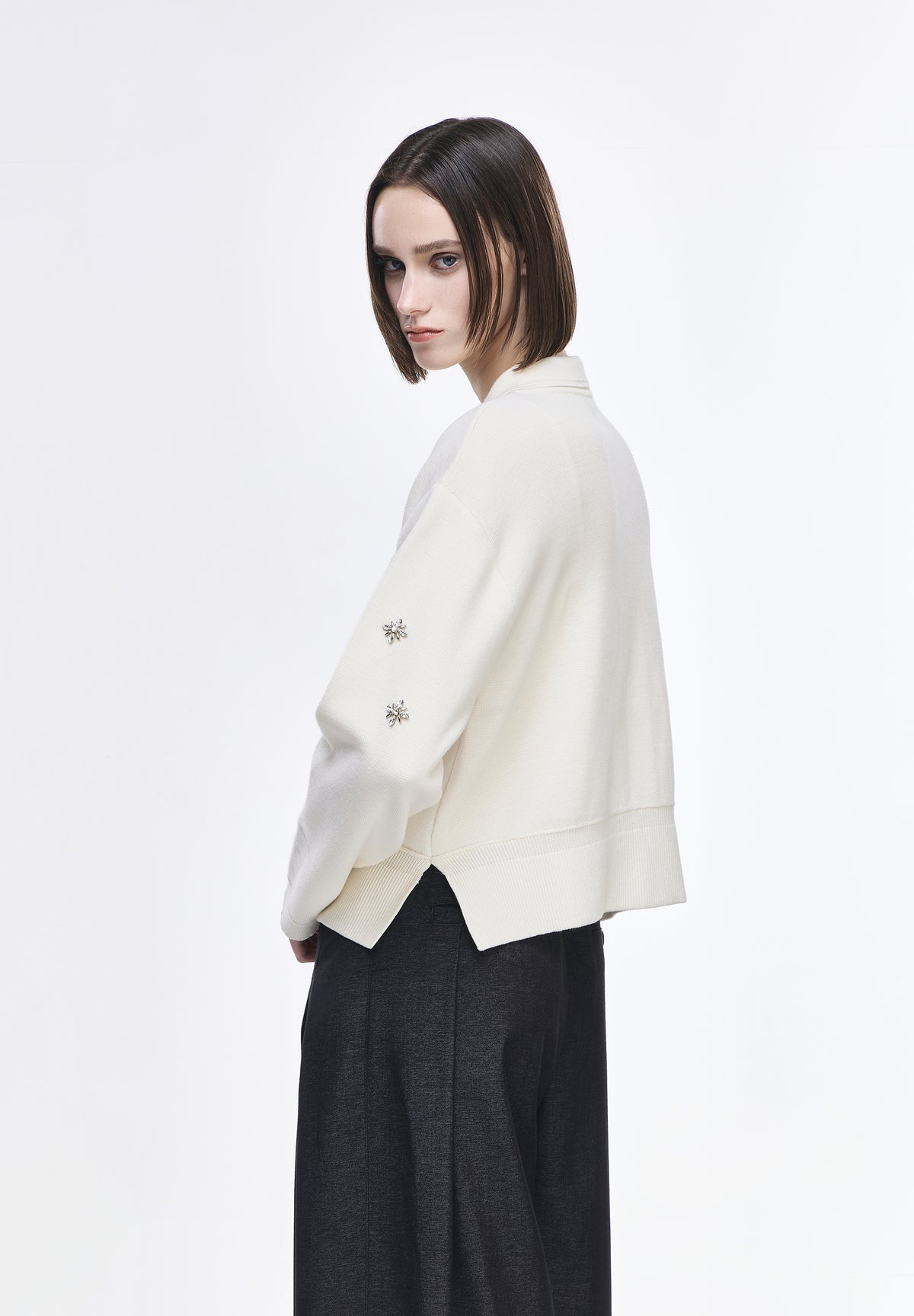 CELESTE KNIT COLLARED JACKET