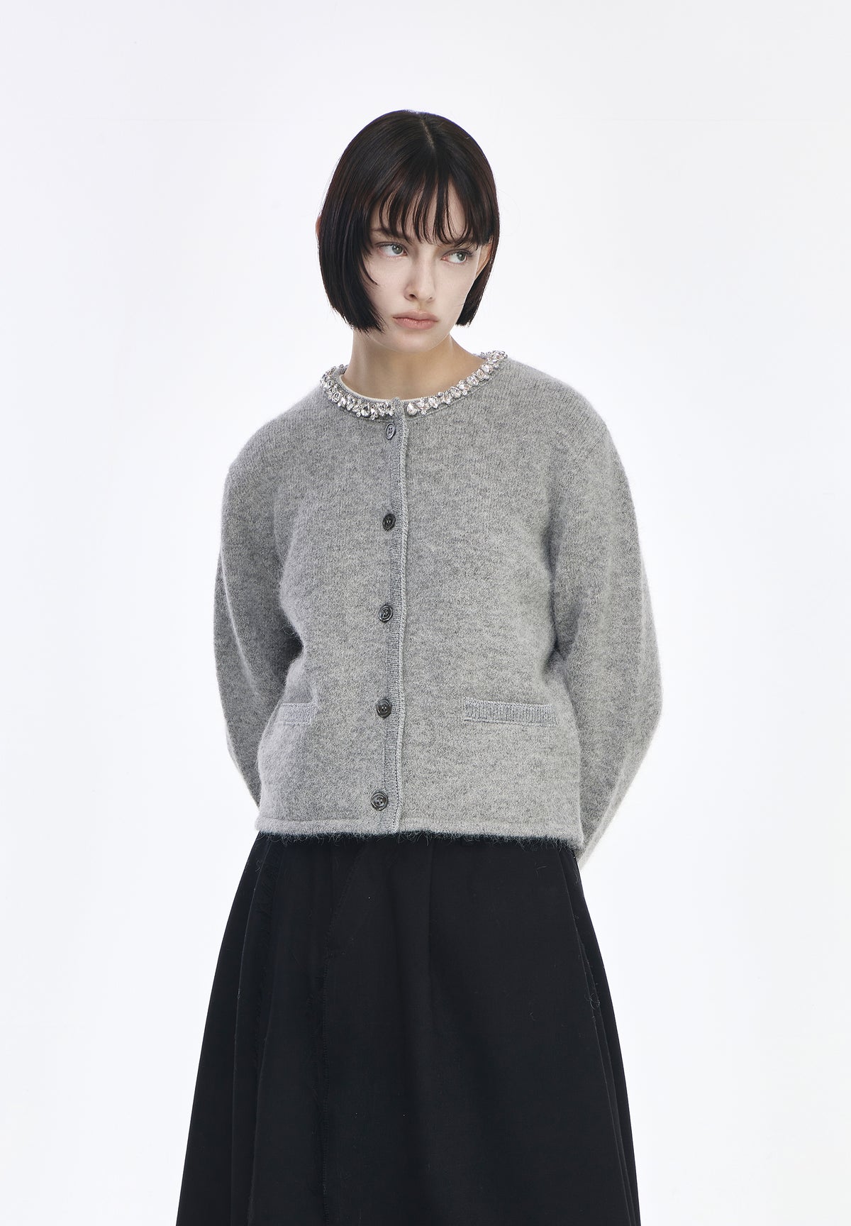 HAIRY ALPACA KNIT JACKET
