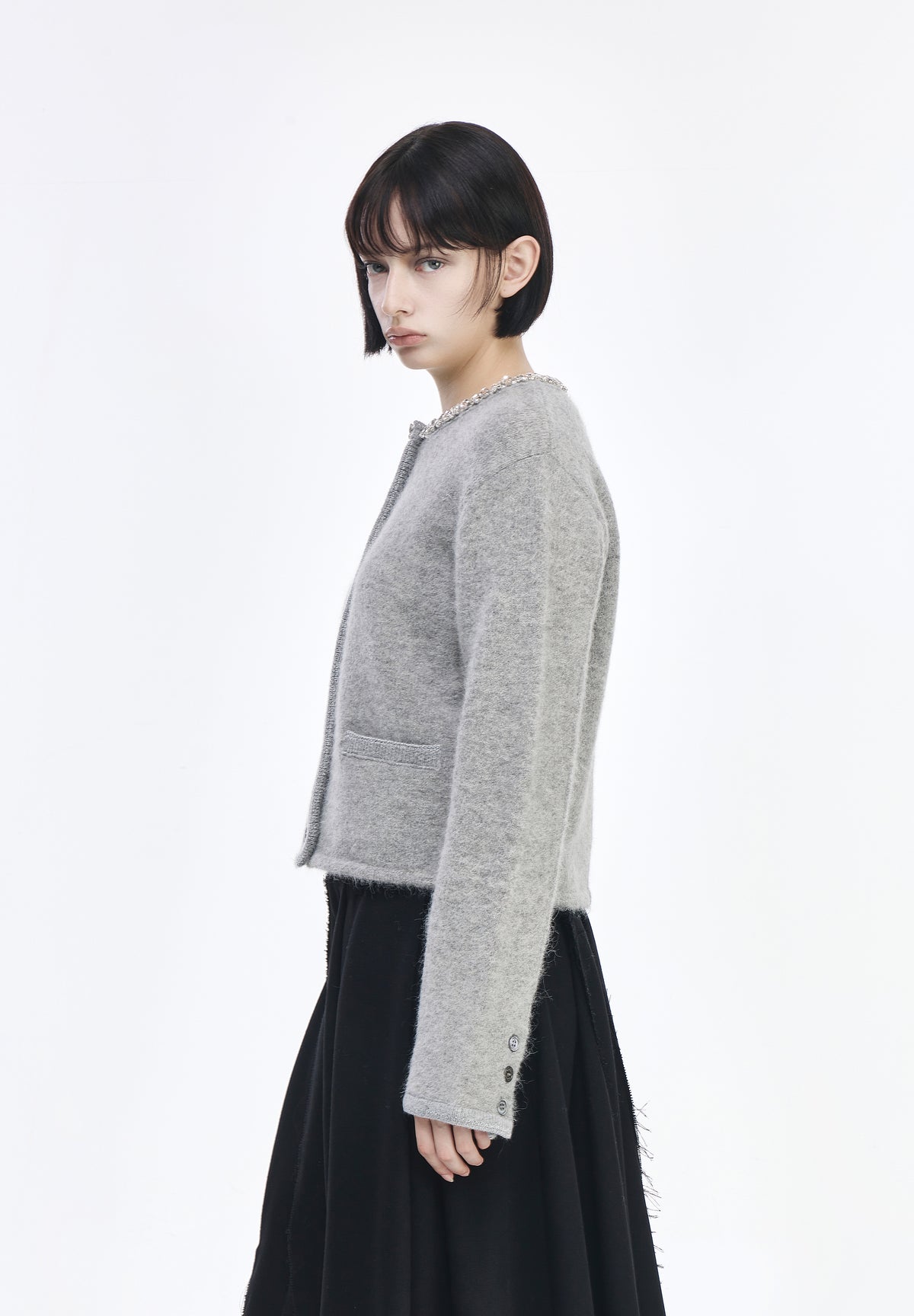 HAIRY ALPACA KNIT JACKET