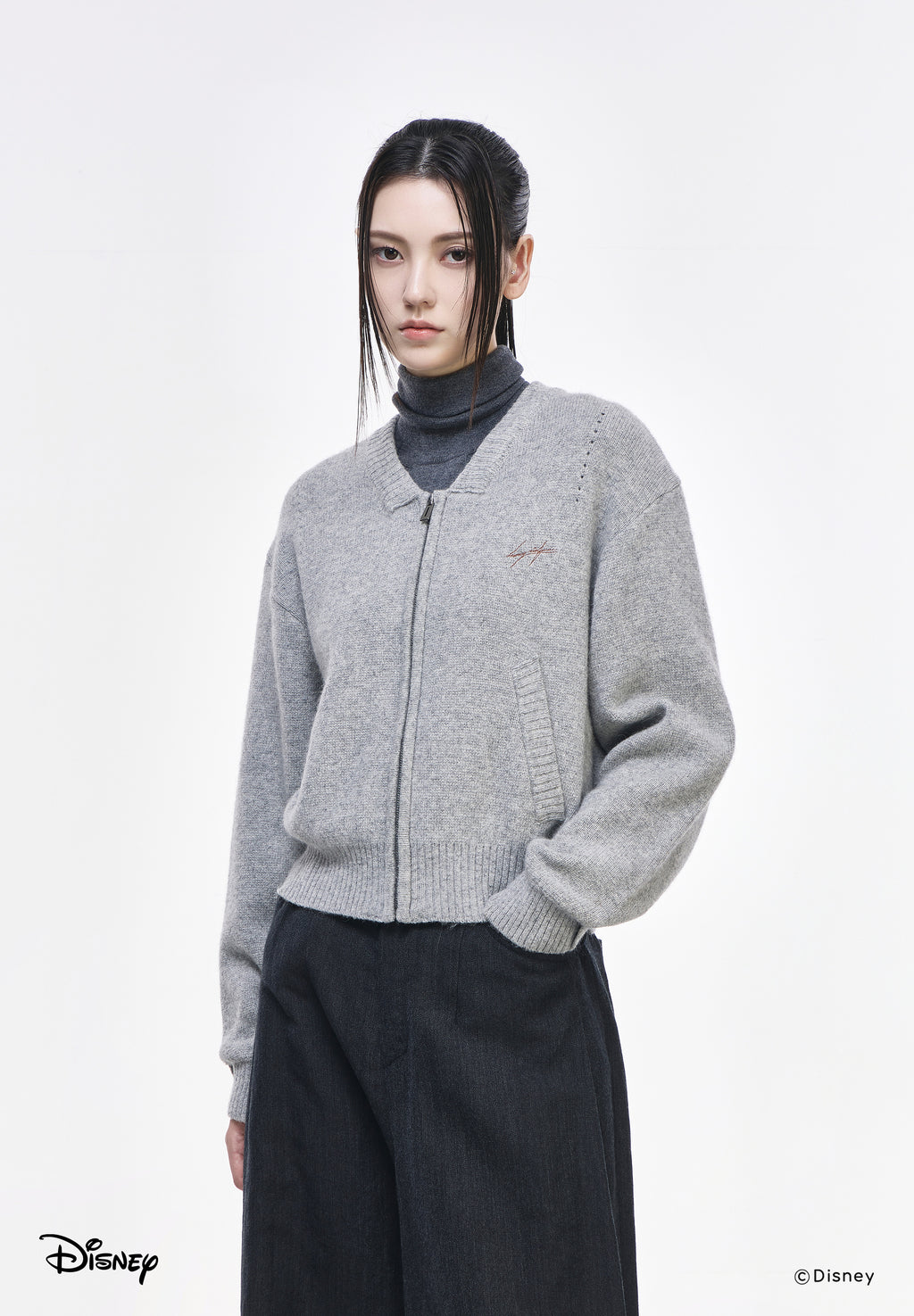 VIGNETTE BAMBI KNIT BOMBER JACKET