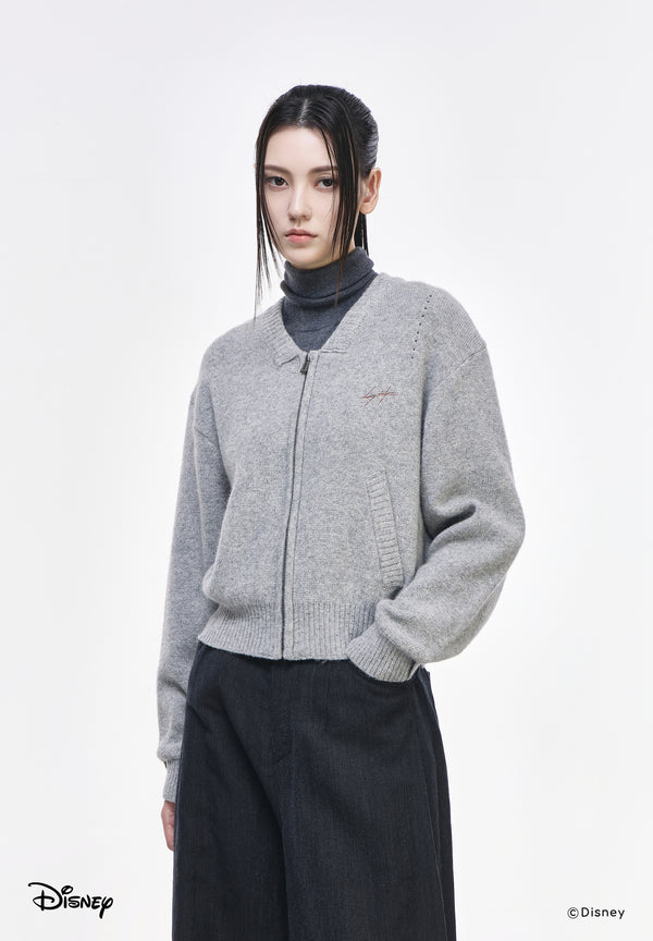 VIGNETTE BAMBI KNIT BOMBER JACKET