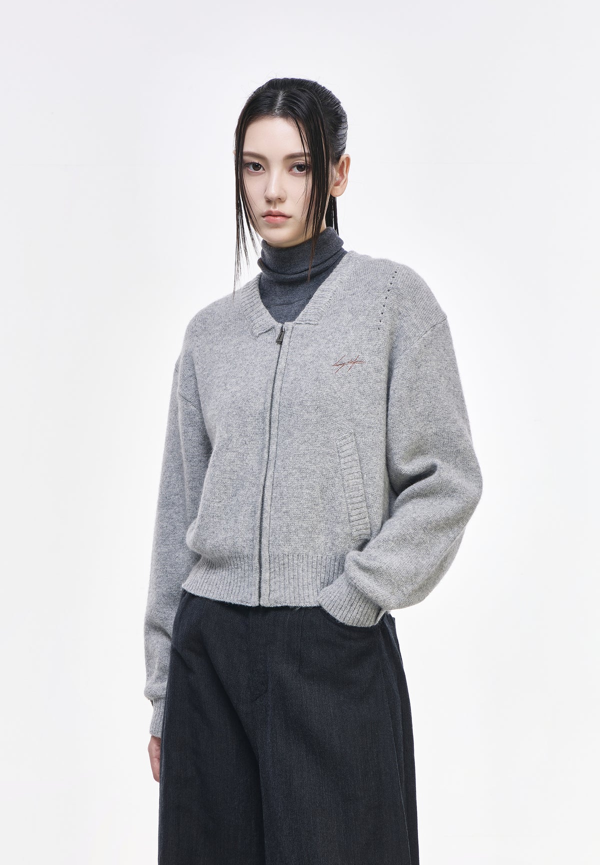 VIGNETTE BAMBI KNIT BOMBER JACKET