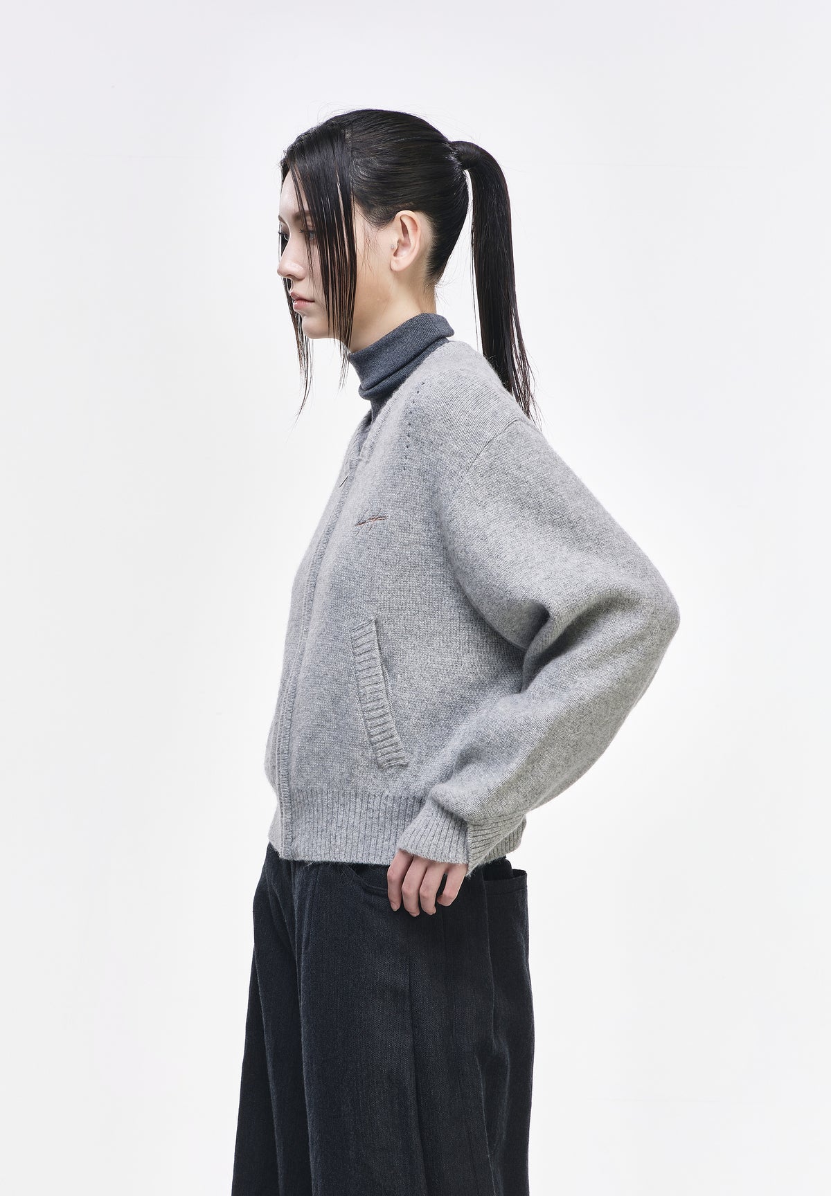 VIGNETTE BAMBI KNIT BOMBER JACKET