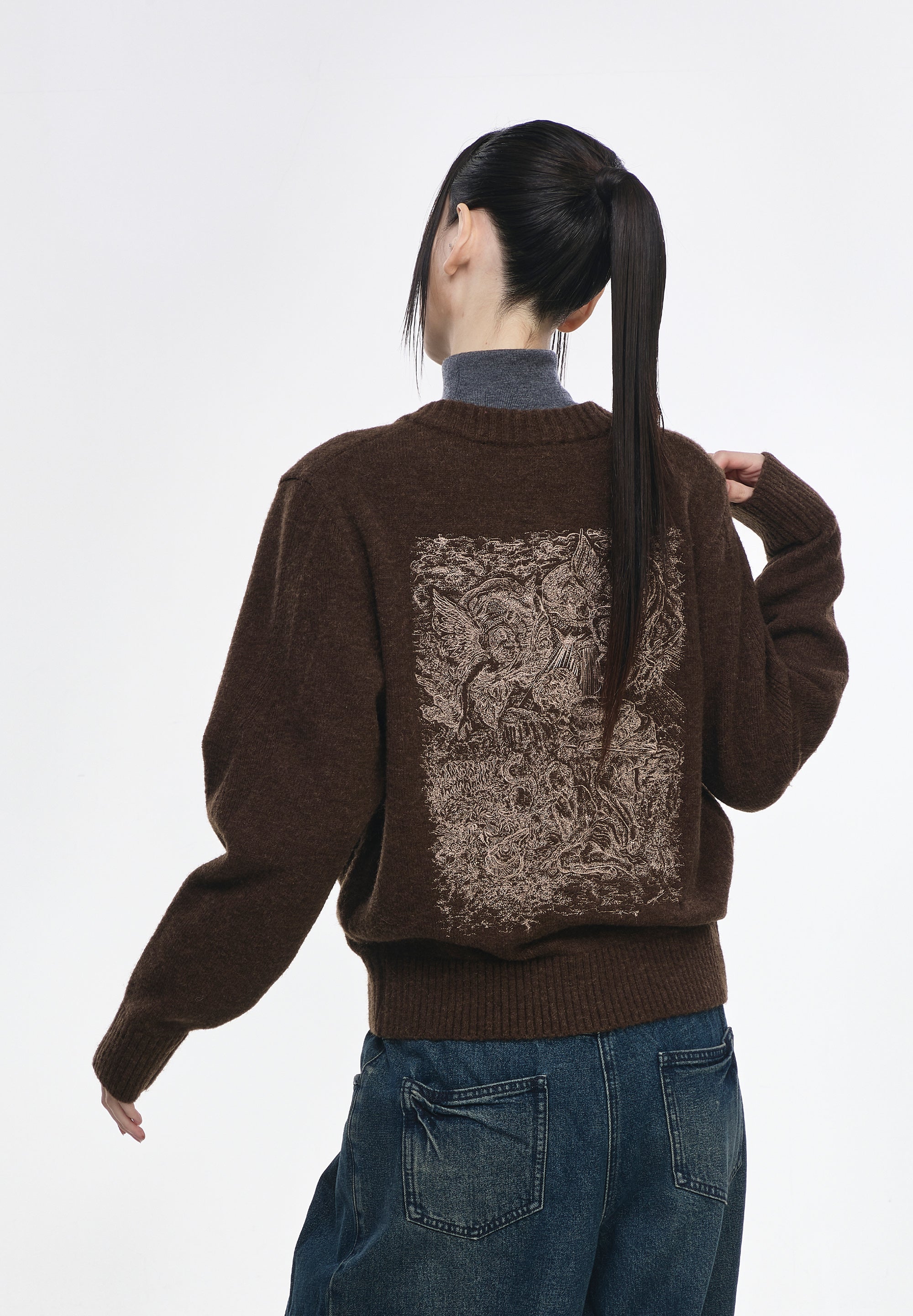 BENEDICTION ROUND NECK CARDIGAN