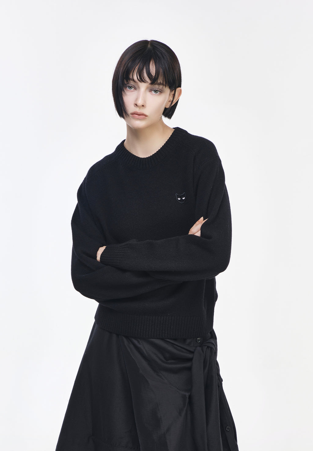 PANTHER CASHMERE BLEND SWEATER