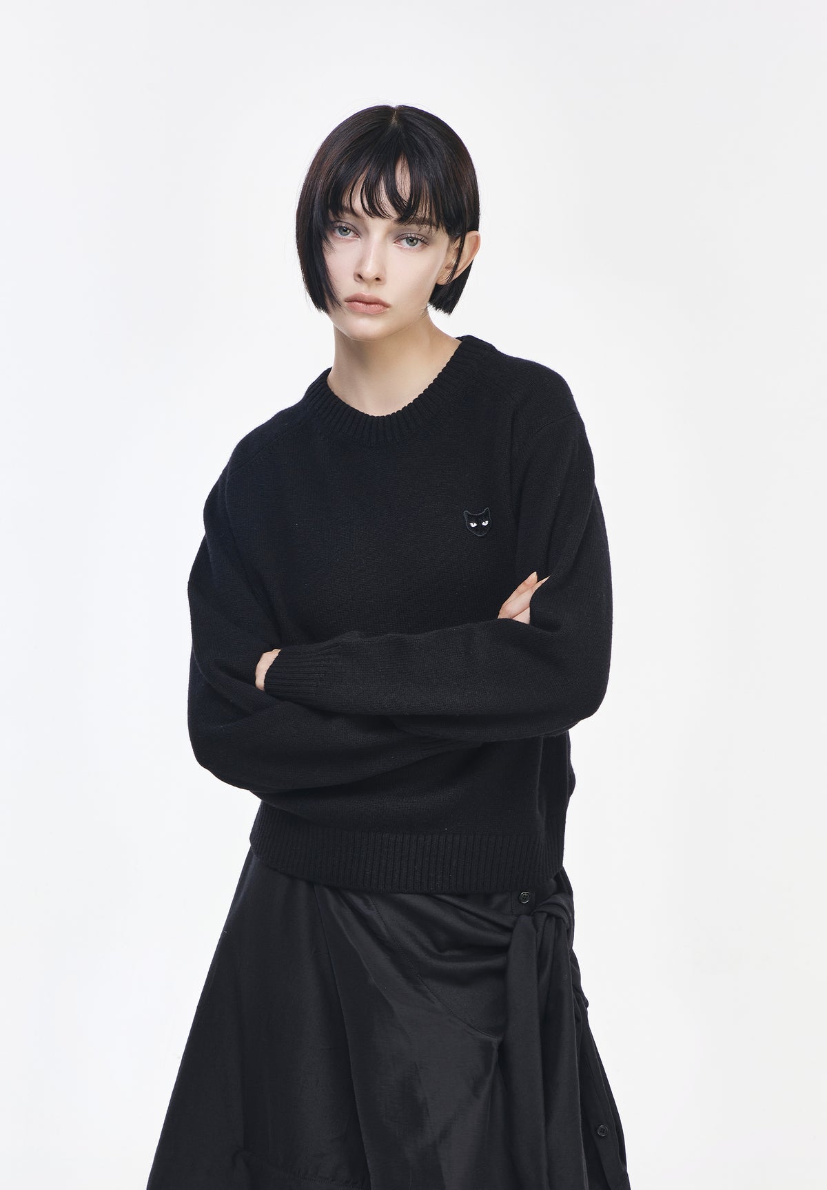 PANTHER CASHMERE BLEND SWEATER