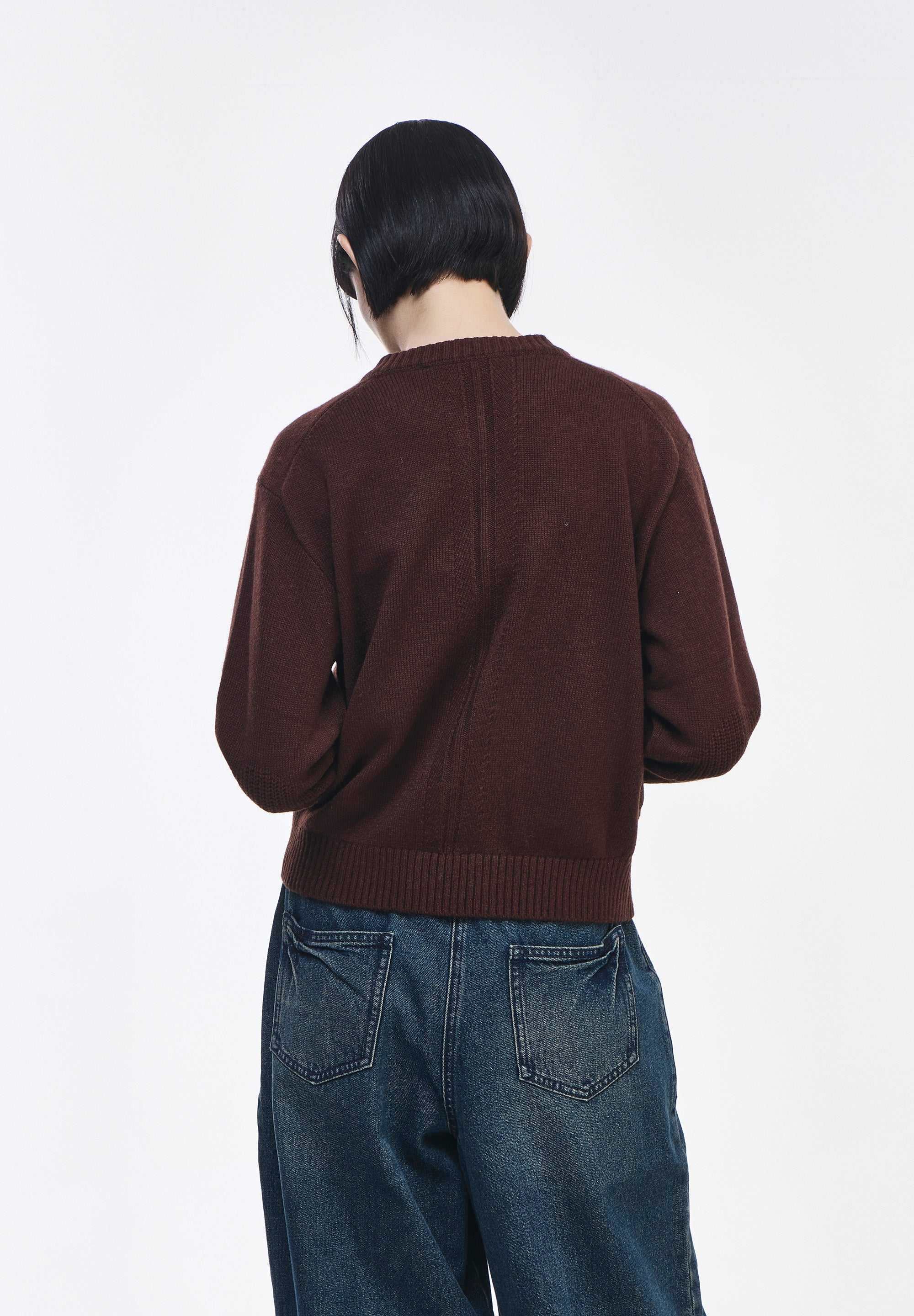 PANTHER CASHMERE BLEND HENLEY NECK