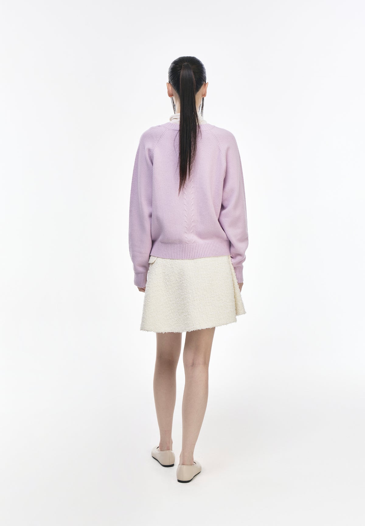 PANTHER CASHMERE BLEND ROUNDNECK CARDIGAN
