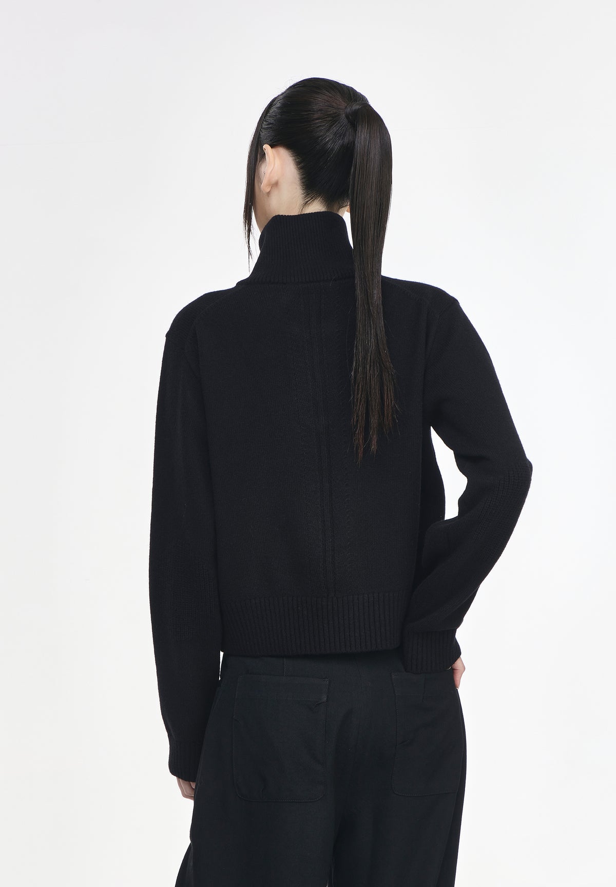 ZZERO PANTHER CASHMERE BLEND HALF ZIP UP