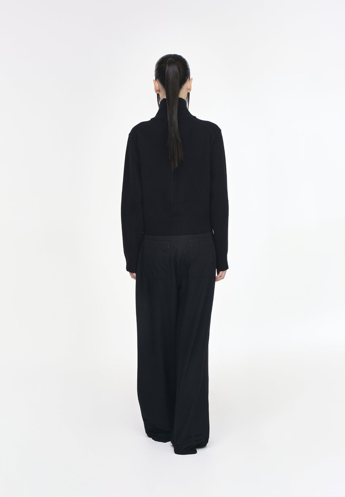 ZZERO PANTHER CASHMERE BLEND HALF ZIP UP