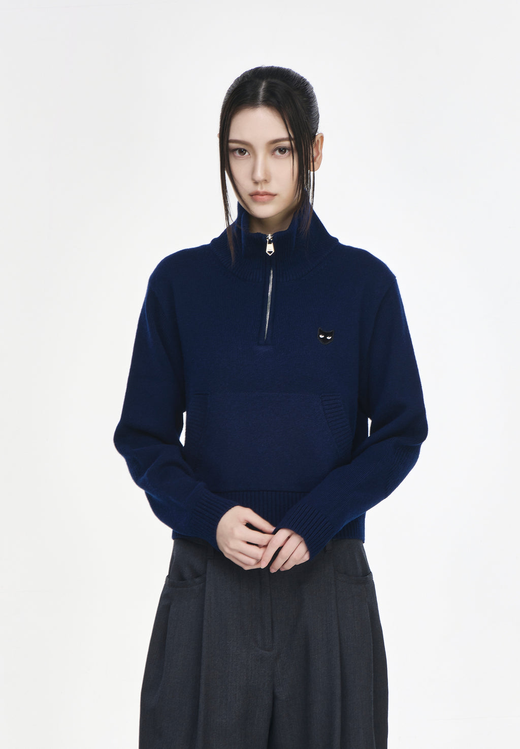 NEP HIGH NECK HALF ZIP UP