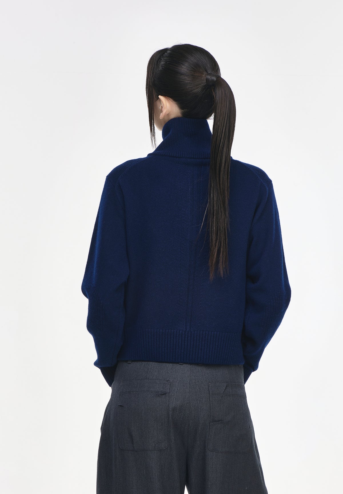 ZZERO PANTHER CASHMERE BLEND HALF ZIP UP