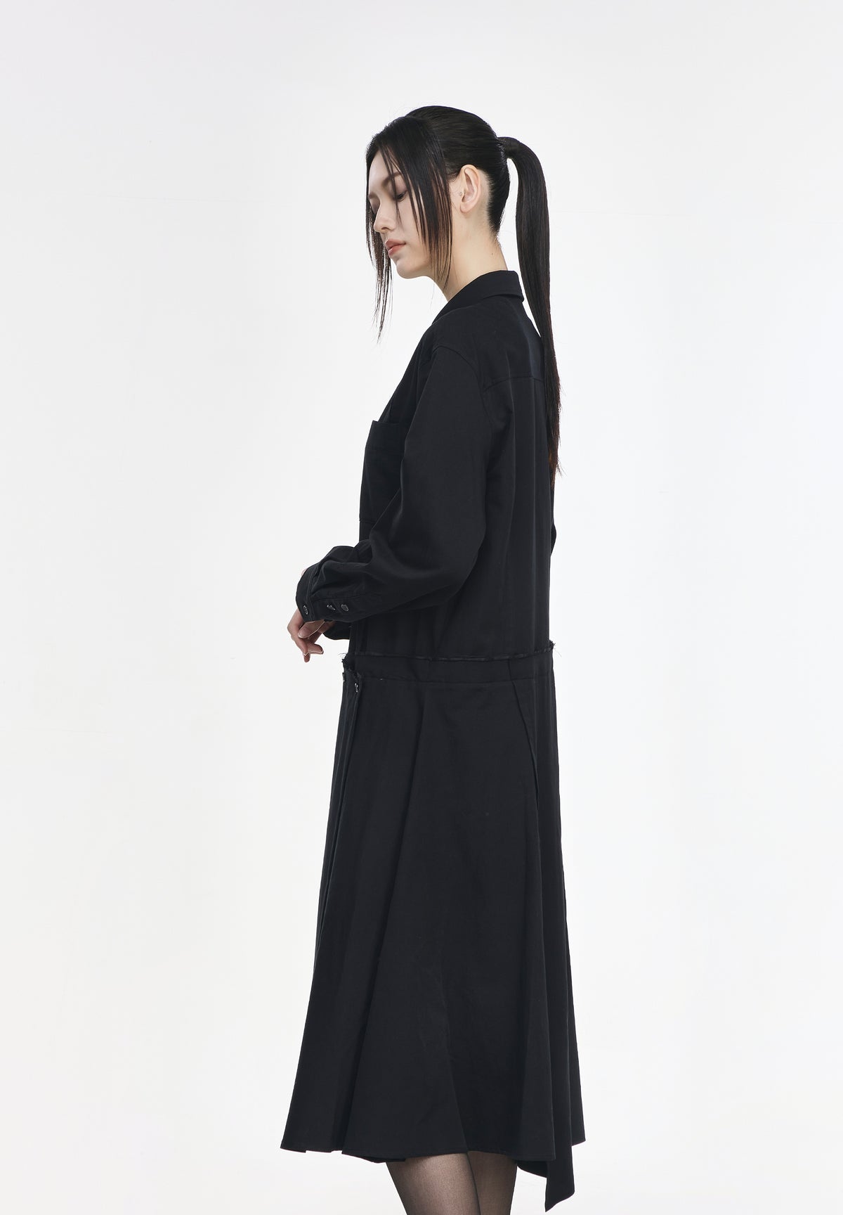 BIAS CUT LONG SHIRT ONE PIECE