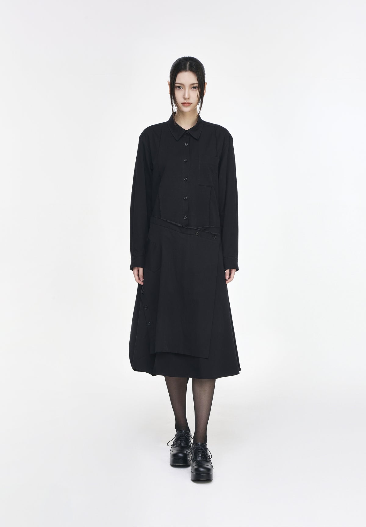 BIAS CUT LONG SHIRT ONE PIECE