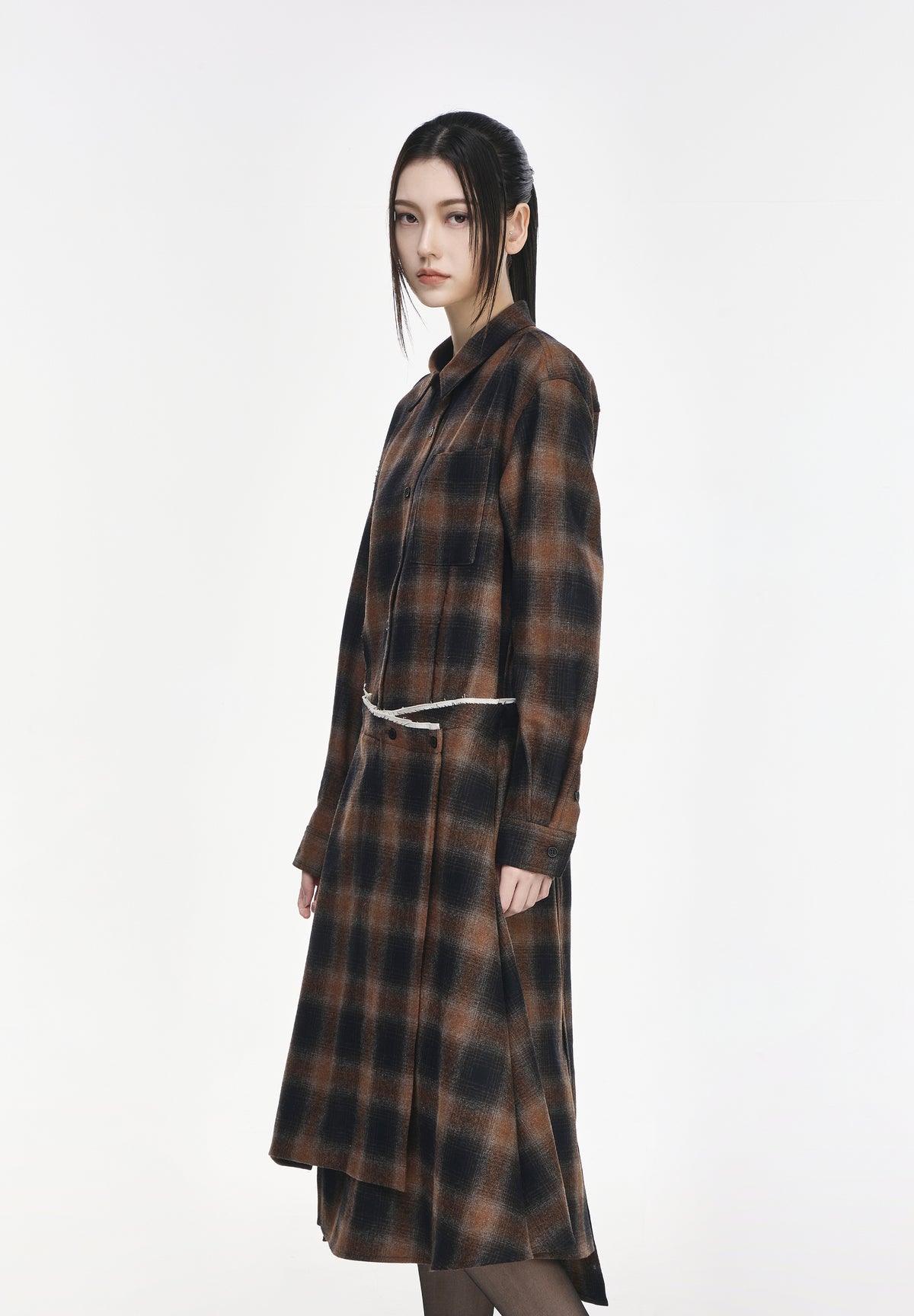 BIAS CUT LONG SHIRT ONE PIECE