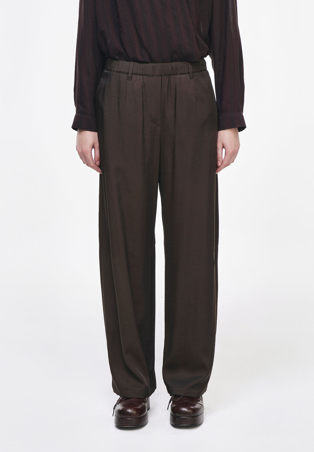 CURVED WIDE PANTS