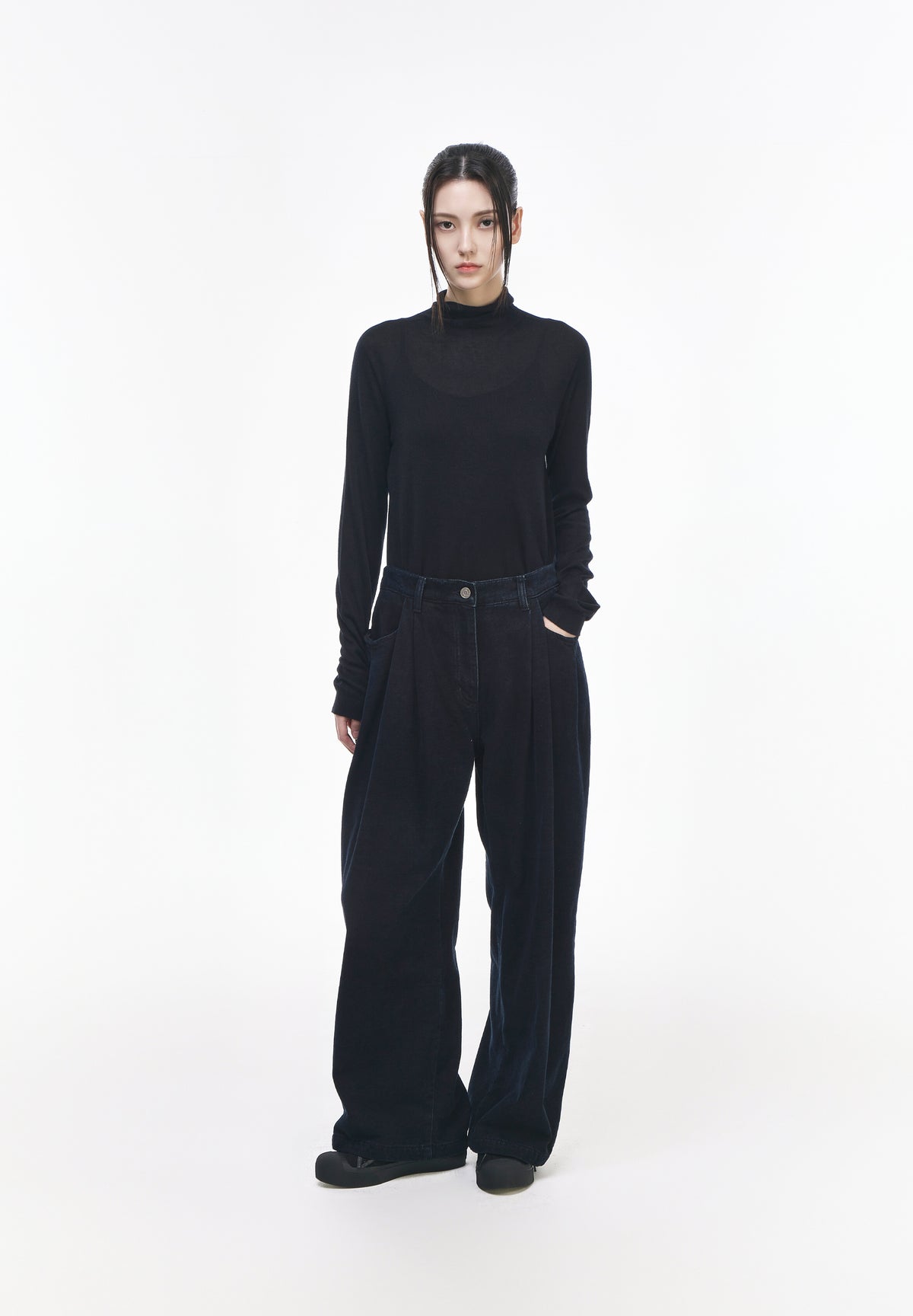 SEMI WIDE FLUID DENIM