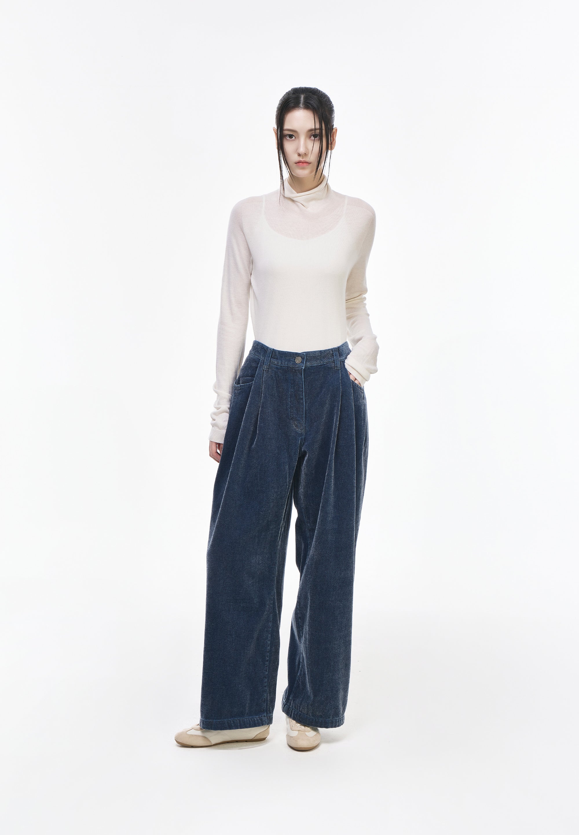 SEMI WIDE FLUID DENIM