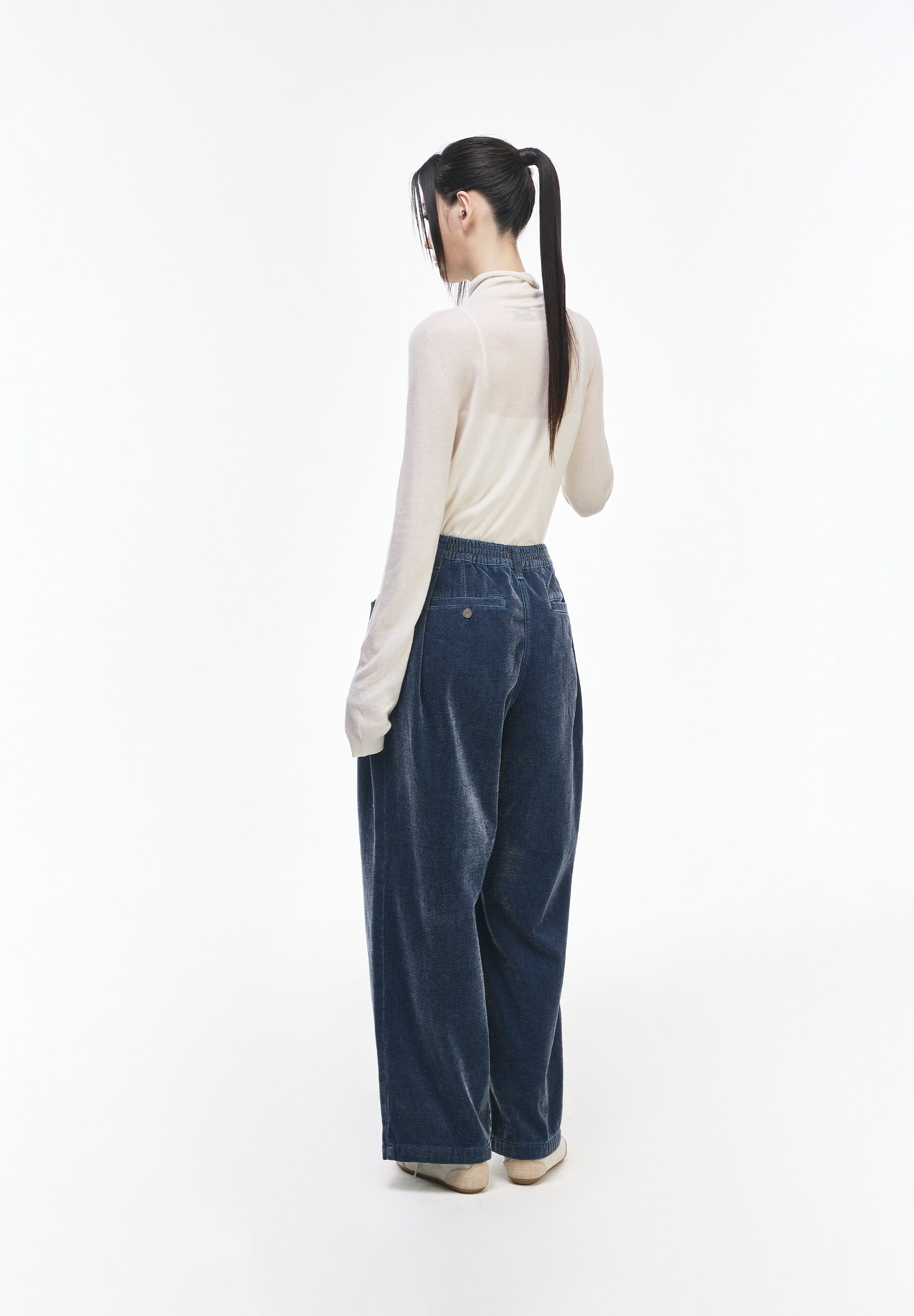 SEMI WIDE FLUID DENIM