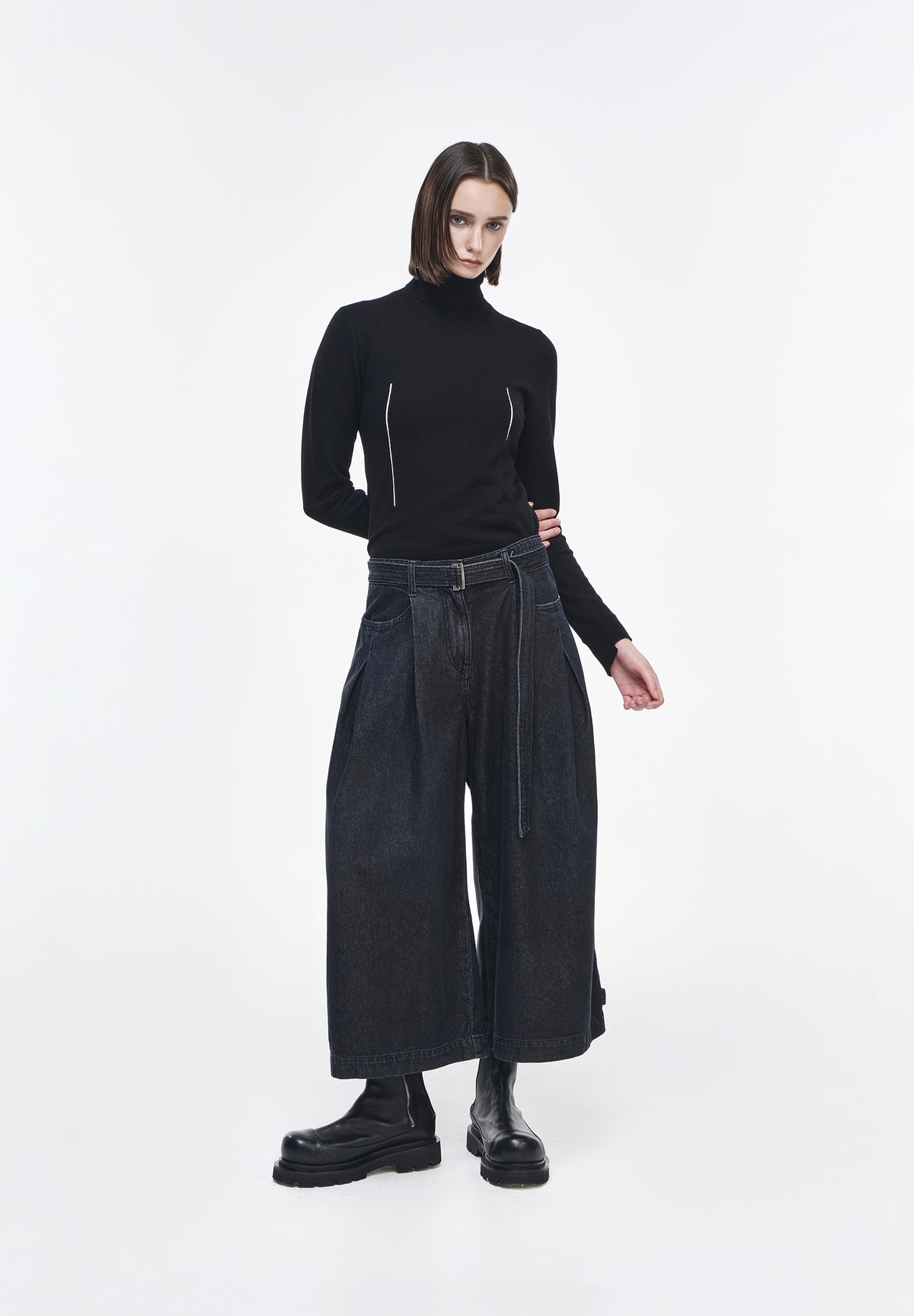 CROP WIDE DENIM