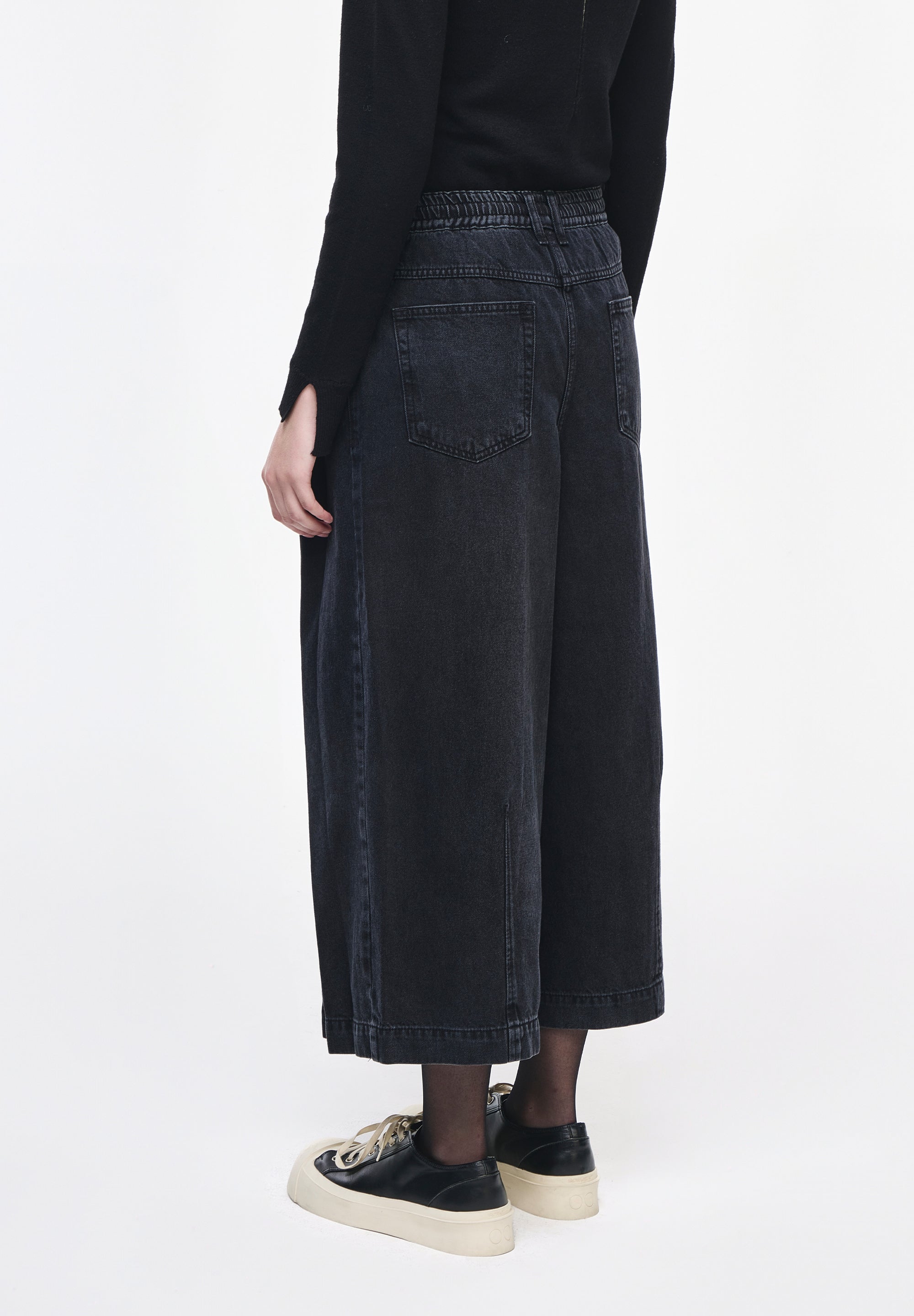 PANTHER CROP WIDE DENIM