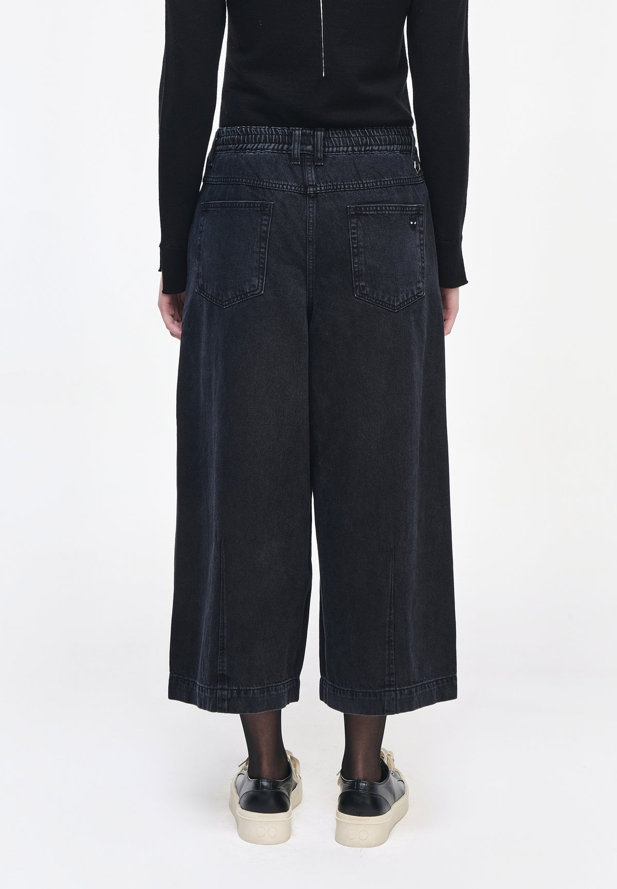 PANTHER CROP WIDE DENIM