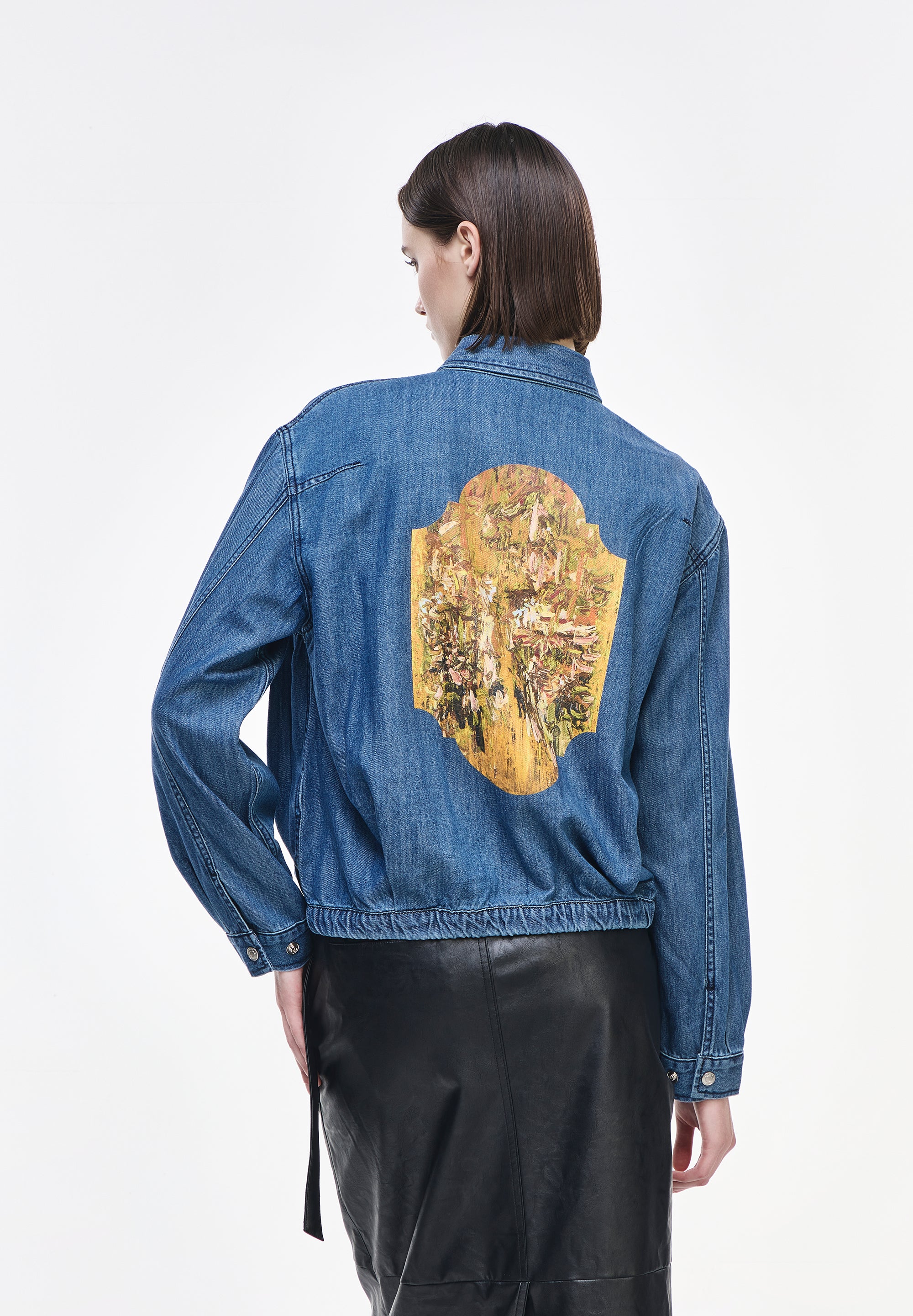 PAINTED DENIM STRING SHIRT