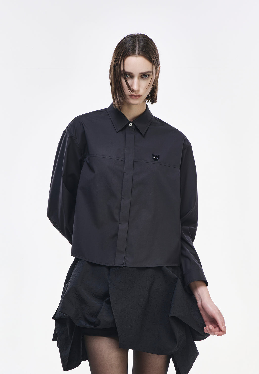 PANTHER CROP FLARE SHIRT